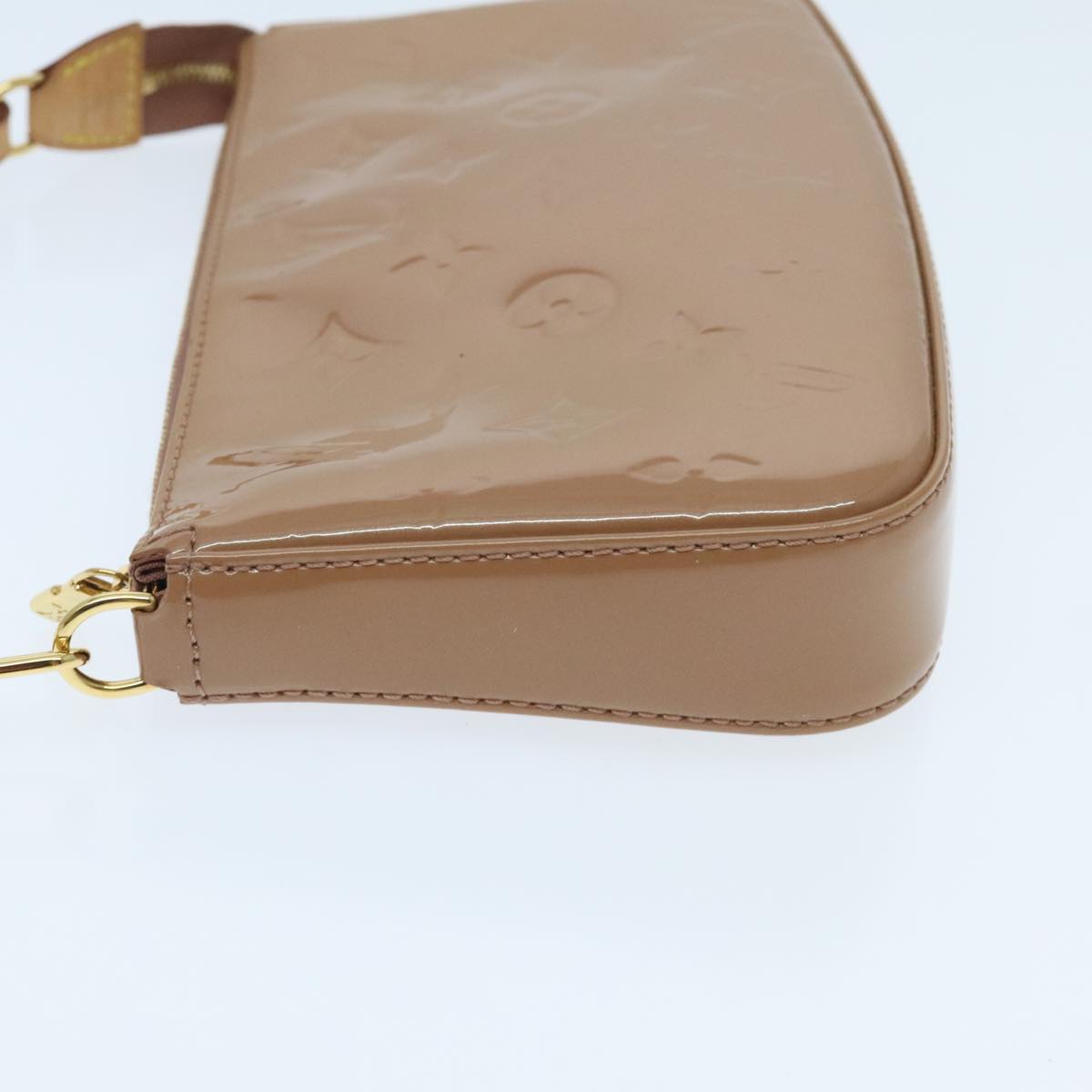 LOUIS VUITTON Vernis Pochette Accessoires Pouch Rose Velours M91575 95935