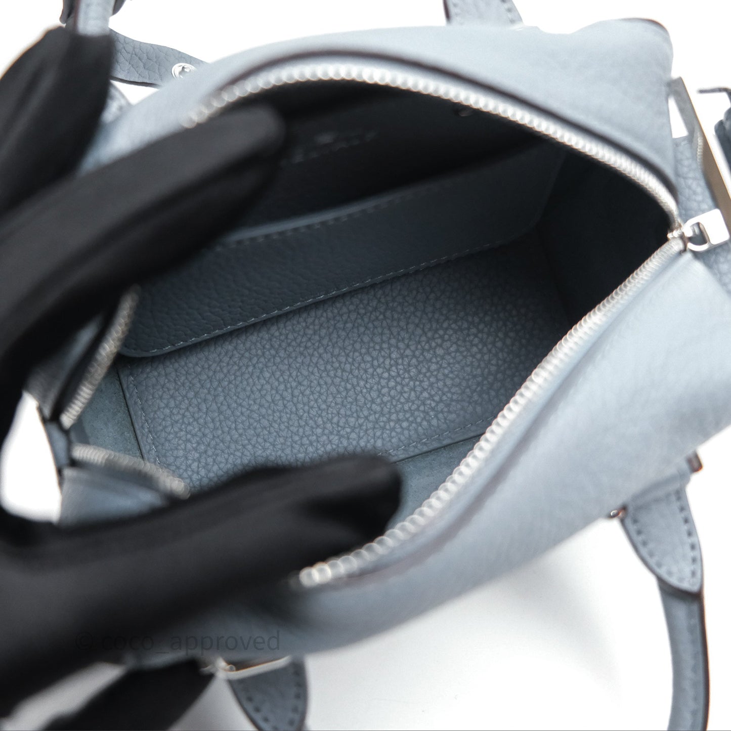 Delvaux Cool Box Nano Taurillon Soft Grained Calfskin Pacific Palladium Hardware