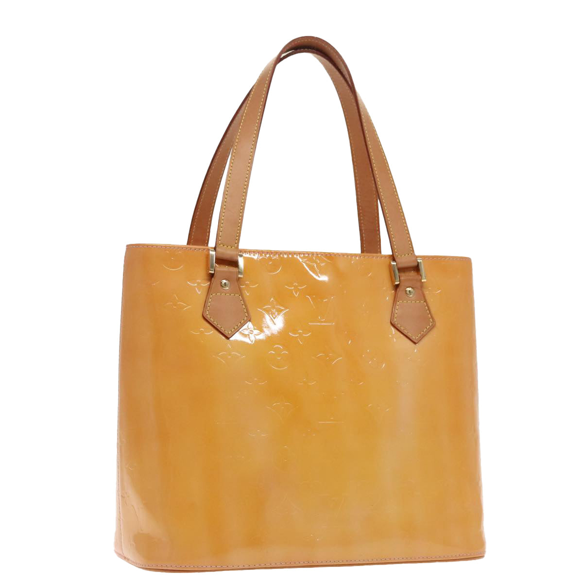 LOUIS VUITTON Monogram Vernis Houston Bag Marshmallow Pink M91302 LV 95947