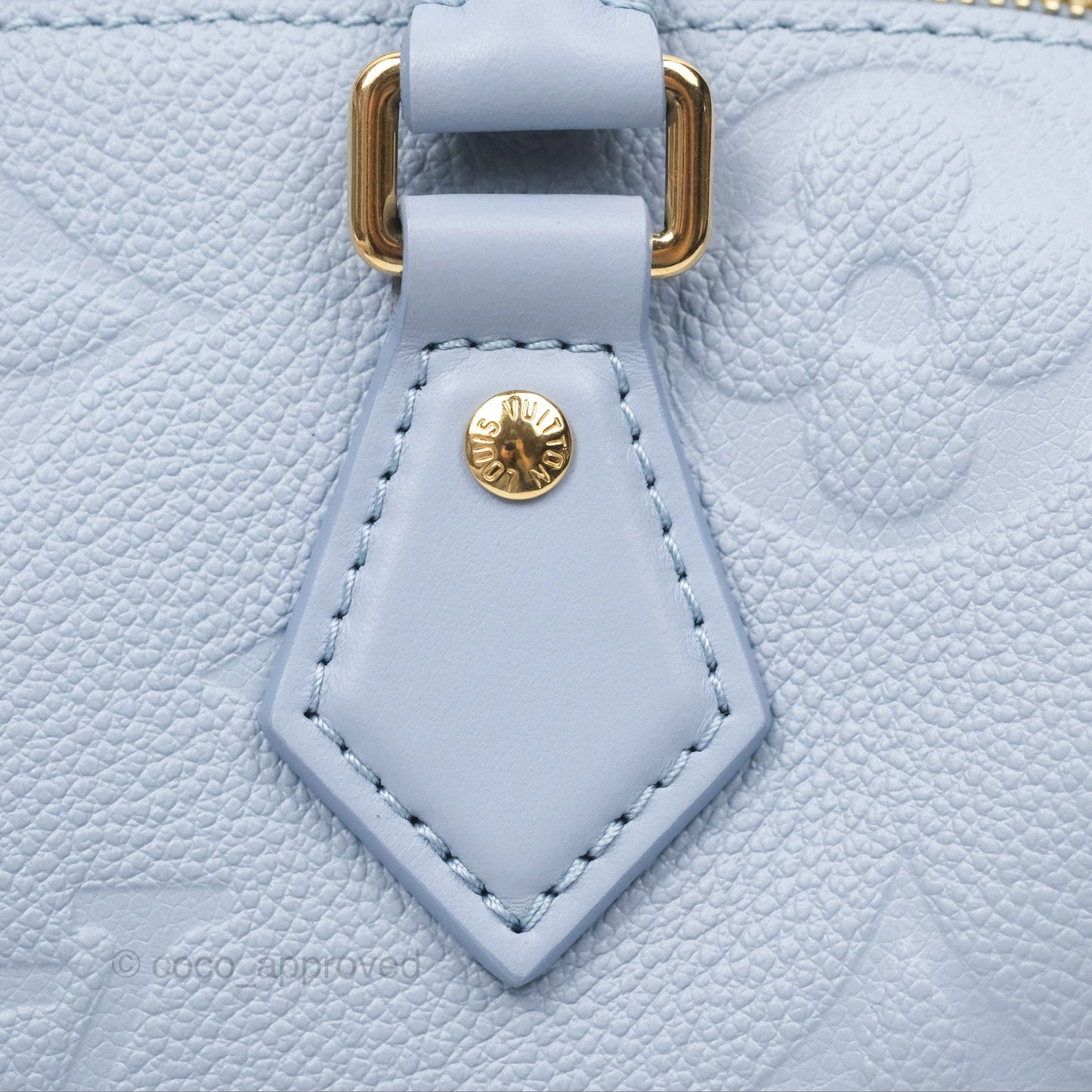 Louis Vuitton Speedy Bandoulière 20 Monogram Empreinte Leather Blue Hour