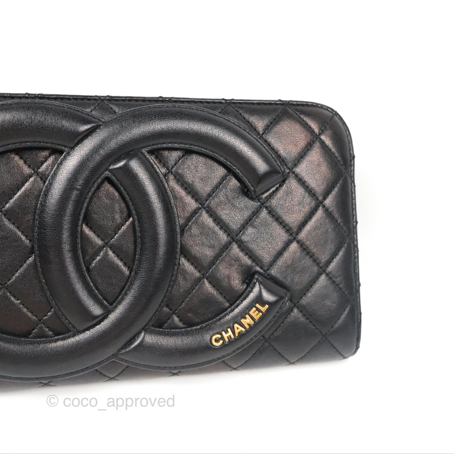 Chanel Coco Midnight Clutch Black Lambskin Gold Hardware