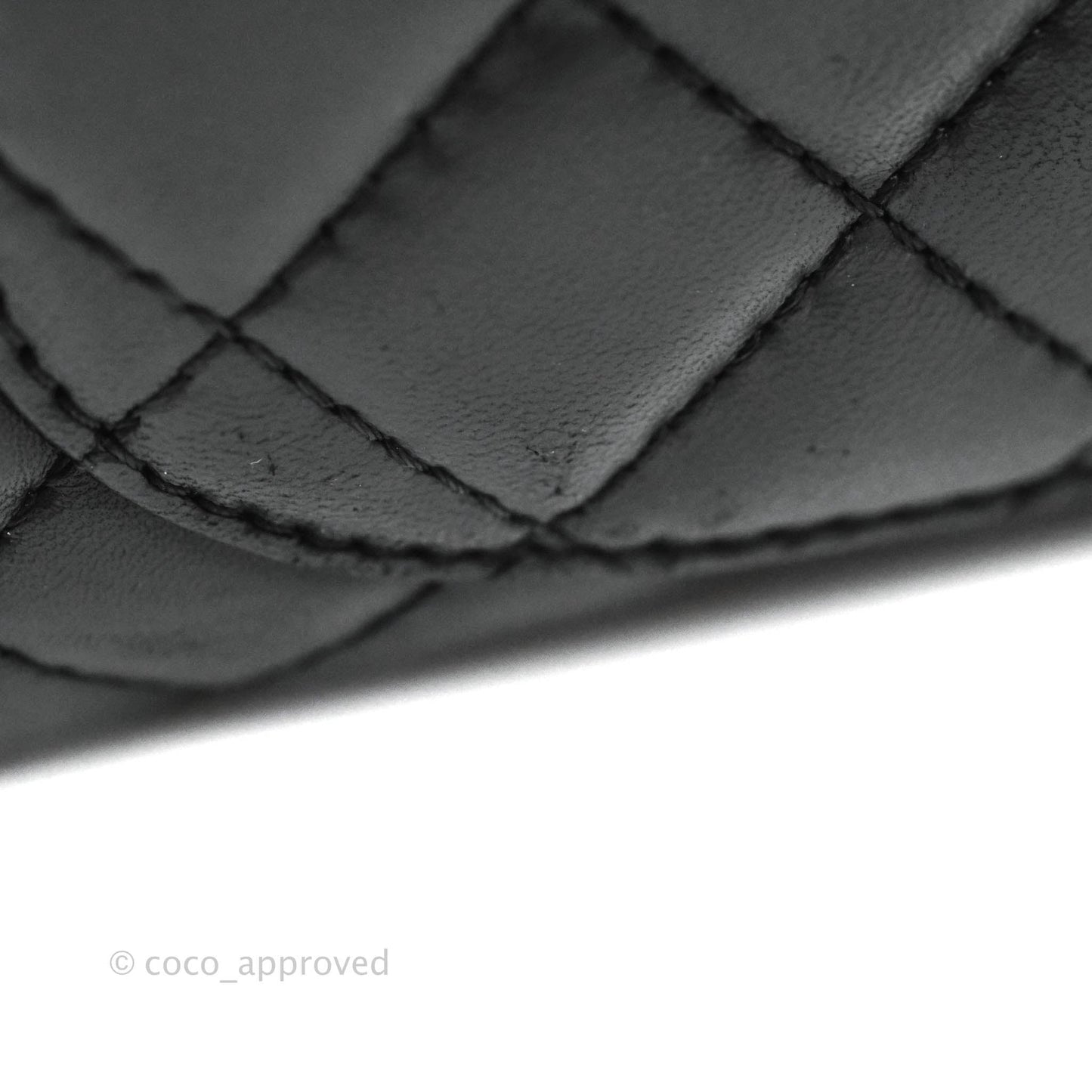 Chanel Quilted Camera Case Bag Black Lambskin Silver Hardware