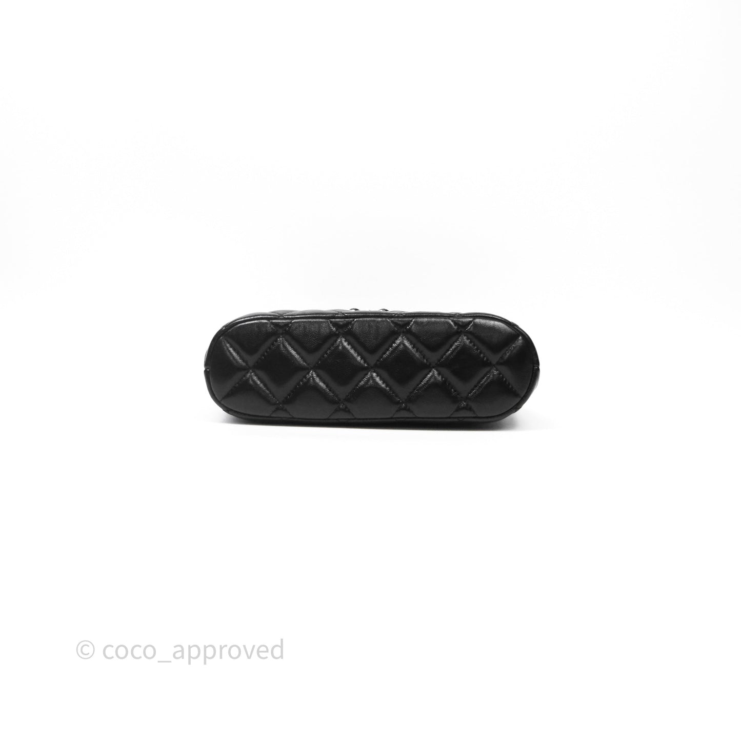 Chanel Handle Clutch with Chain Black Shiny Lambskin Gold Hardware