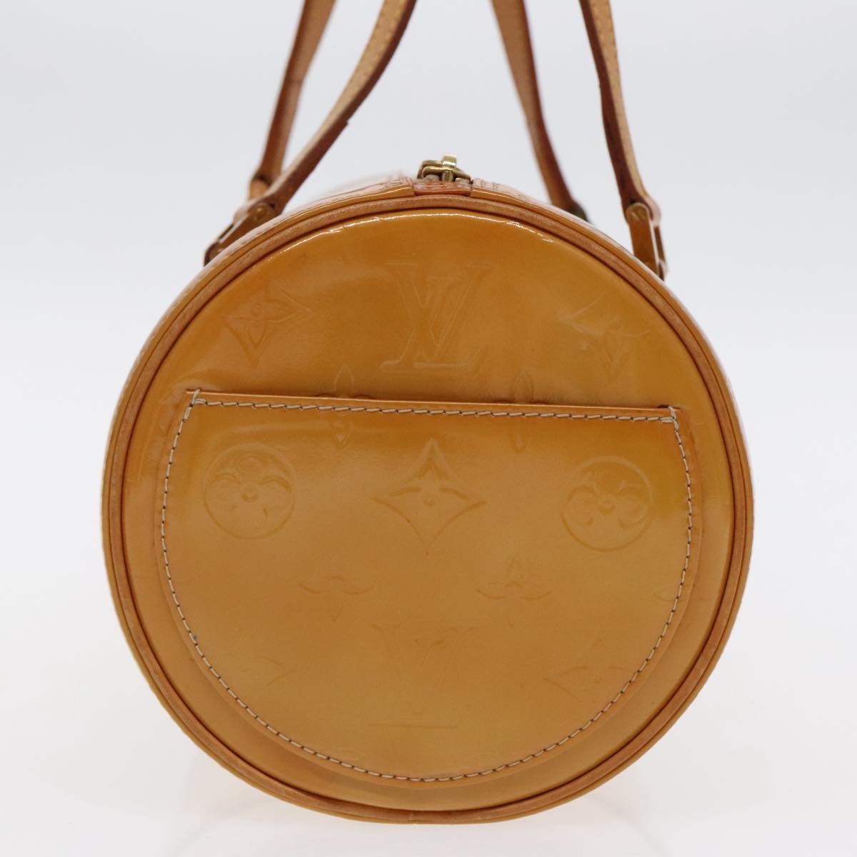 LOUIS VUITTON Monogram Vernis Bedford Hand Bag Beige M91006 LV 95983