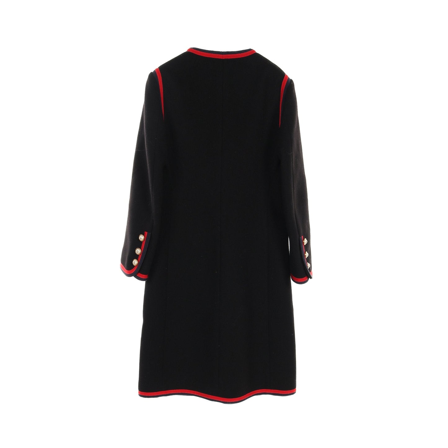 Luxury Gucci Trending 2025 Interlocking G Coat Wool Black Red Navy