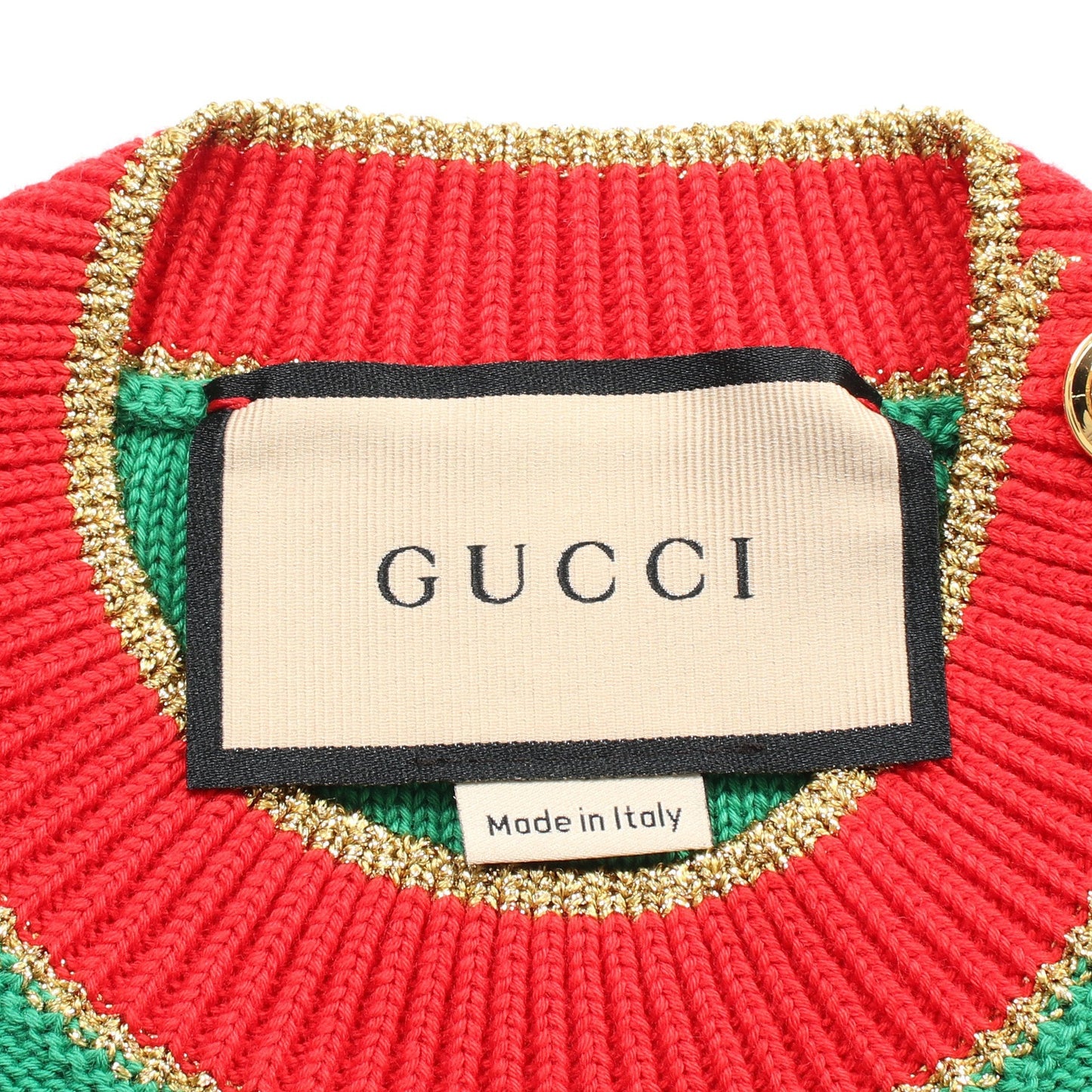 Luxury Gucci Trending 2025 Marine Logo Knit Stripes Cotton Green Multicolor 22SS
