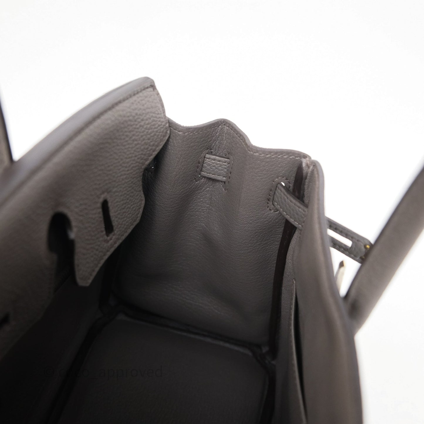 Hermès Birkin 25 Retourne Gris Etain 8F Togo Palladium Hardware