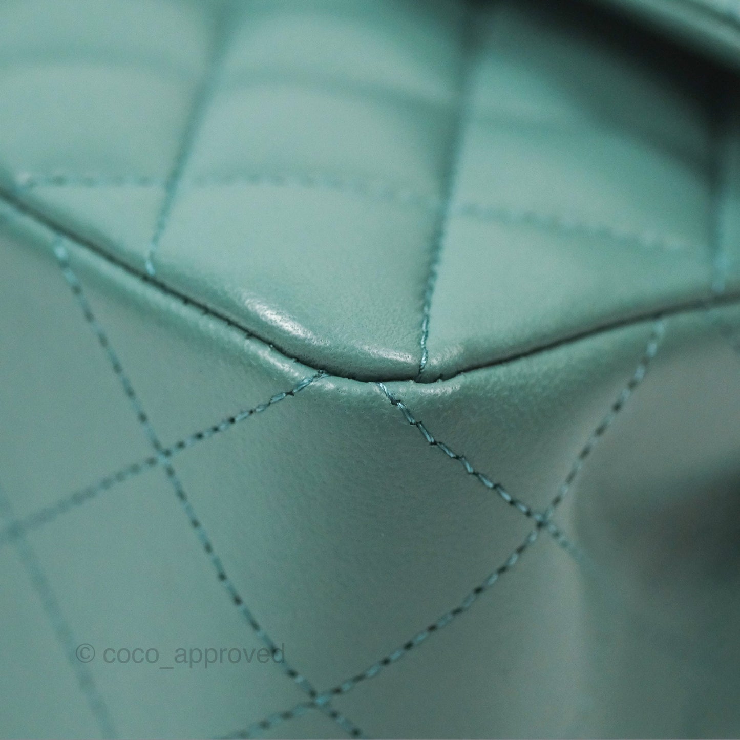Chanel Small Quilted Classic Flap Dark Tiffany Green Lambskin Gold Hardware
