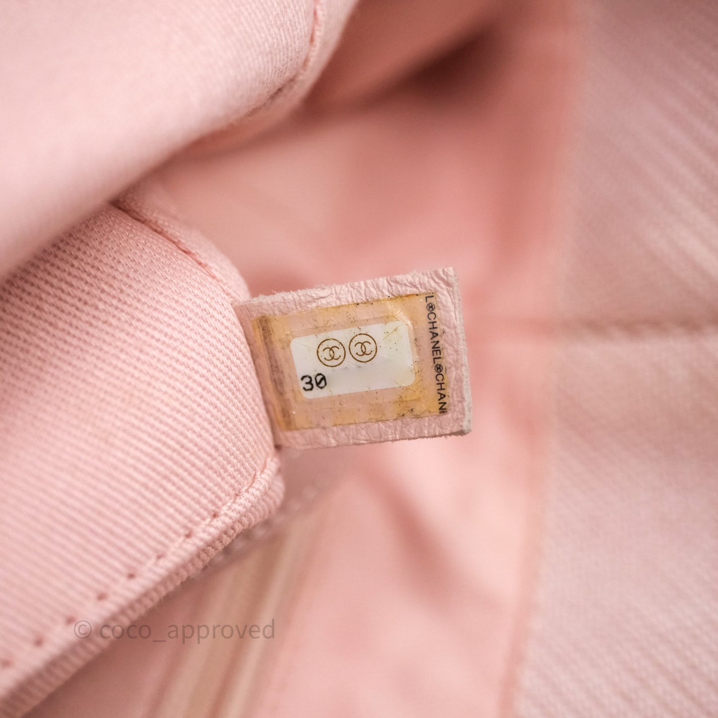 Chanel Large Deauville Tote Pink Canvas Gold Hardware