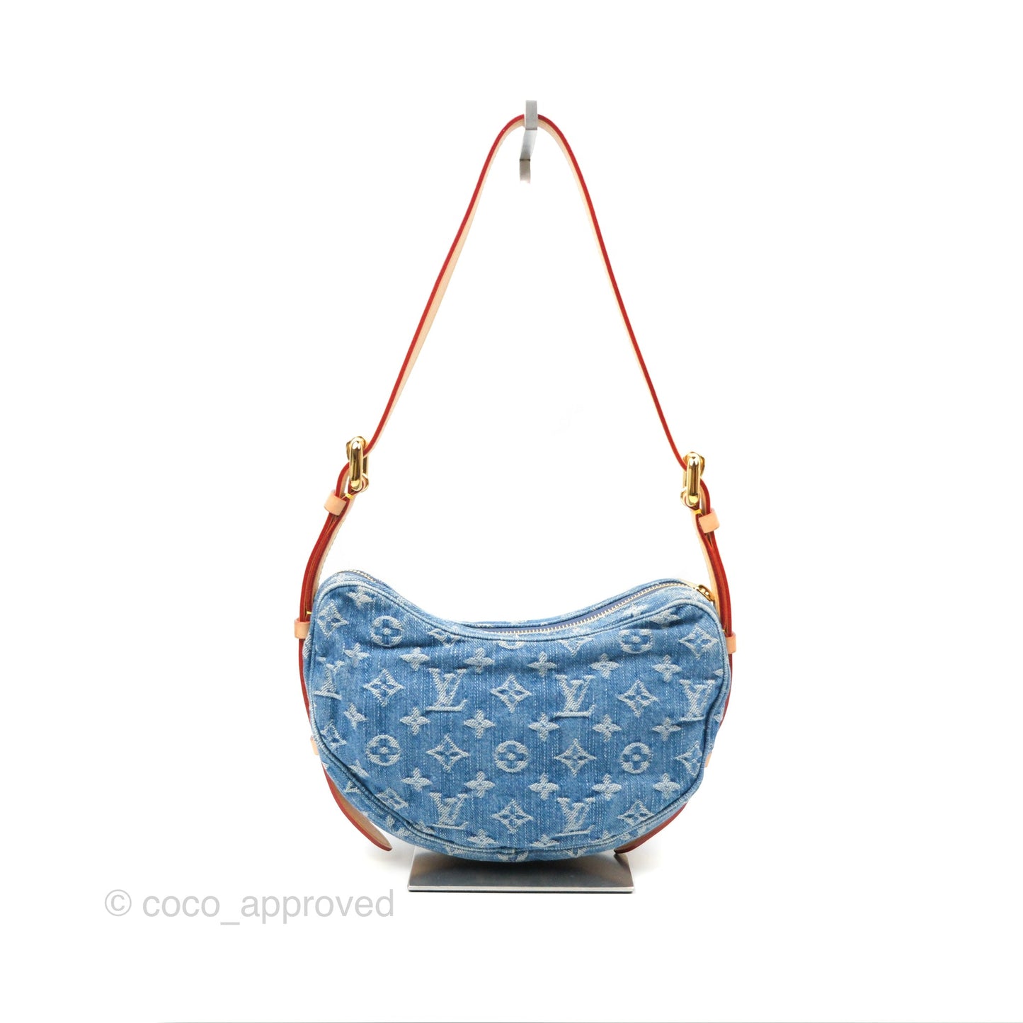 Louis Vuitton Croissant MM Denim Blue Monogram