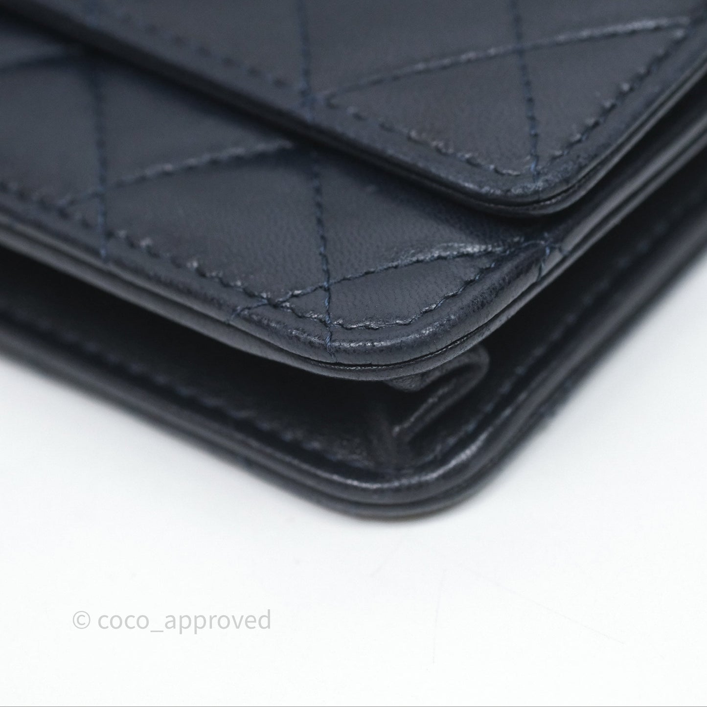 Chanel Trendy CC WOC Wallet On Chain Navy Lambskin Gold Hardware