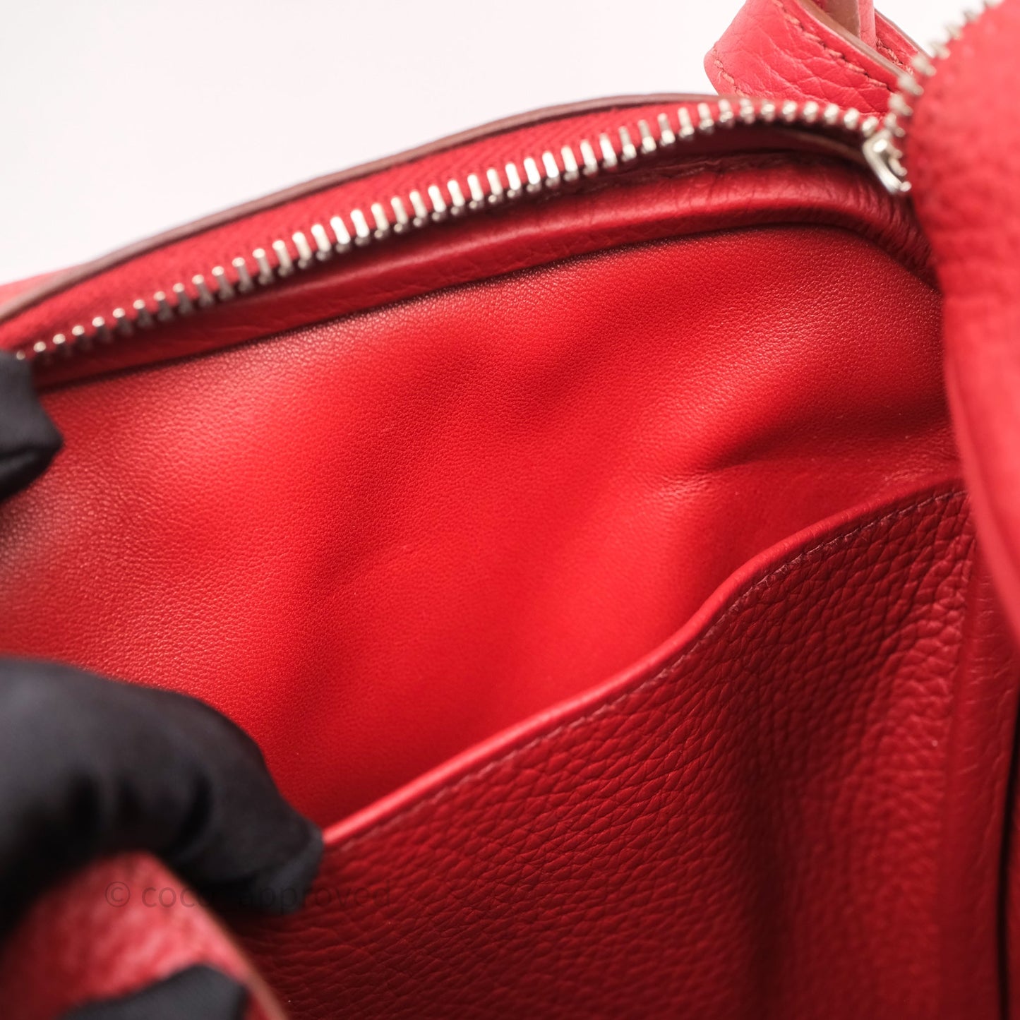 Hermès Lindy 30 Rouge Garance 54 Clemence Palladium Hardware