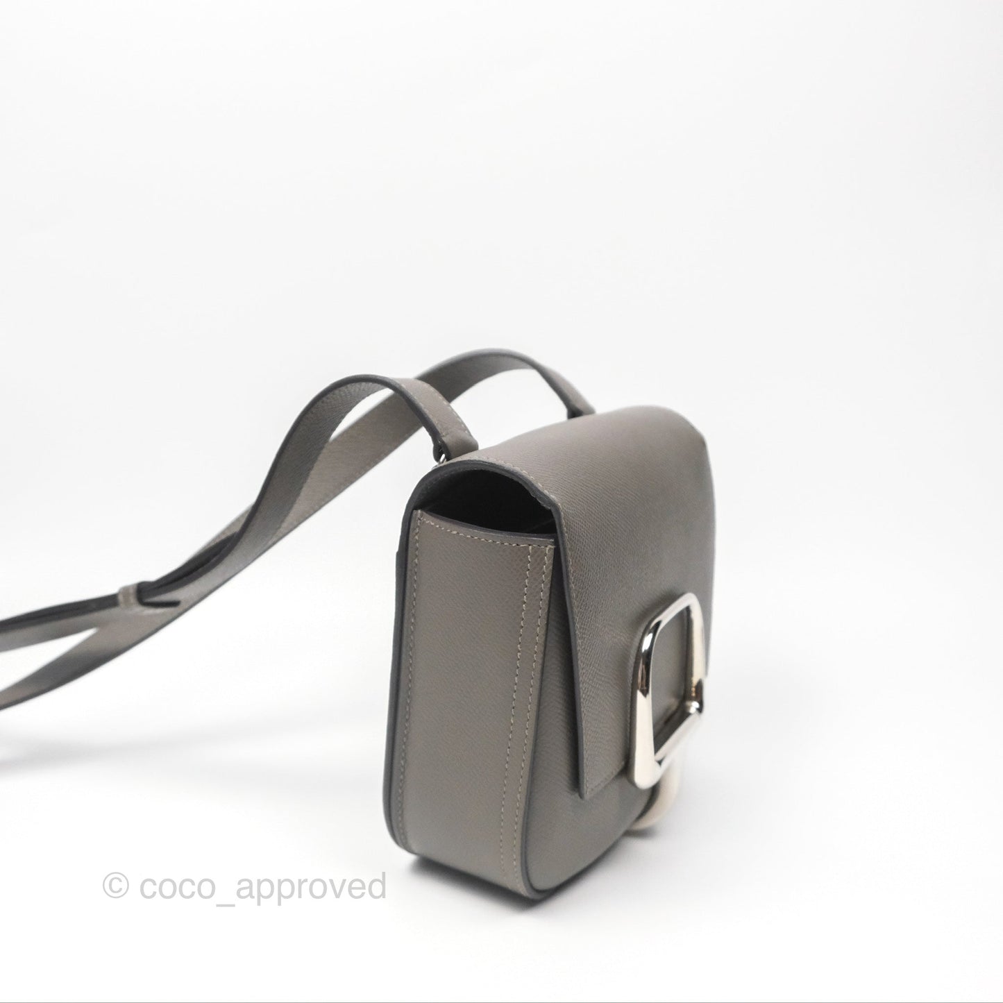 Hermès Della Cavalleria Mini Bag Gris Meyer 0L Epsom Palladium Hardware