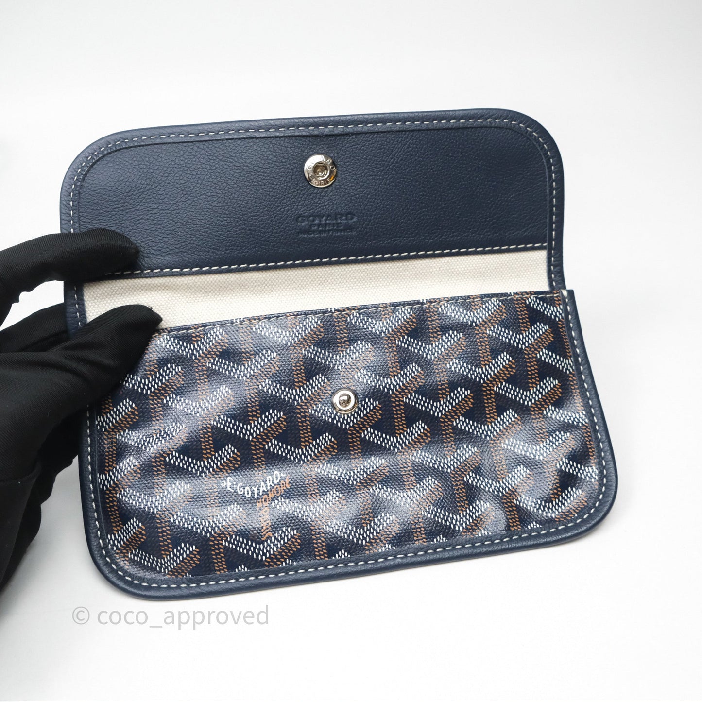 Goyard St. Louis Tote PM Navy/Tan