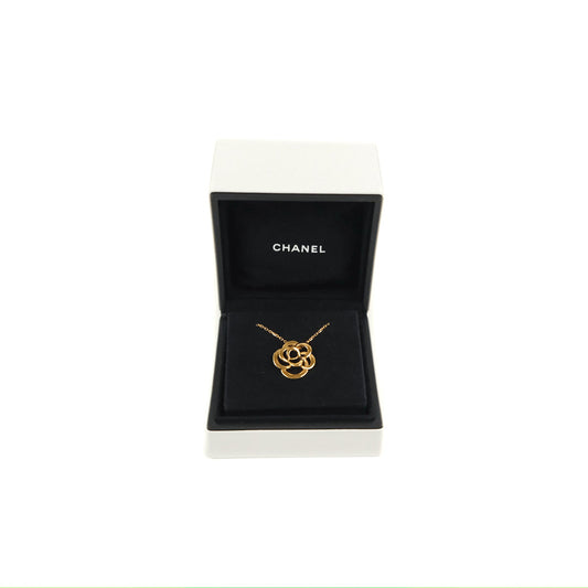 Chanel Fil De Camelia Necklace 18K Gold