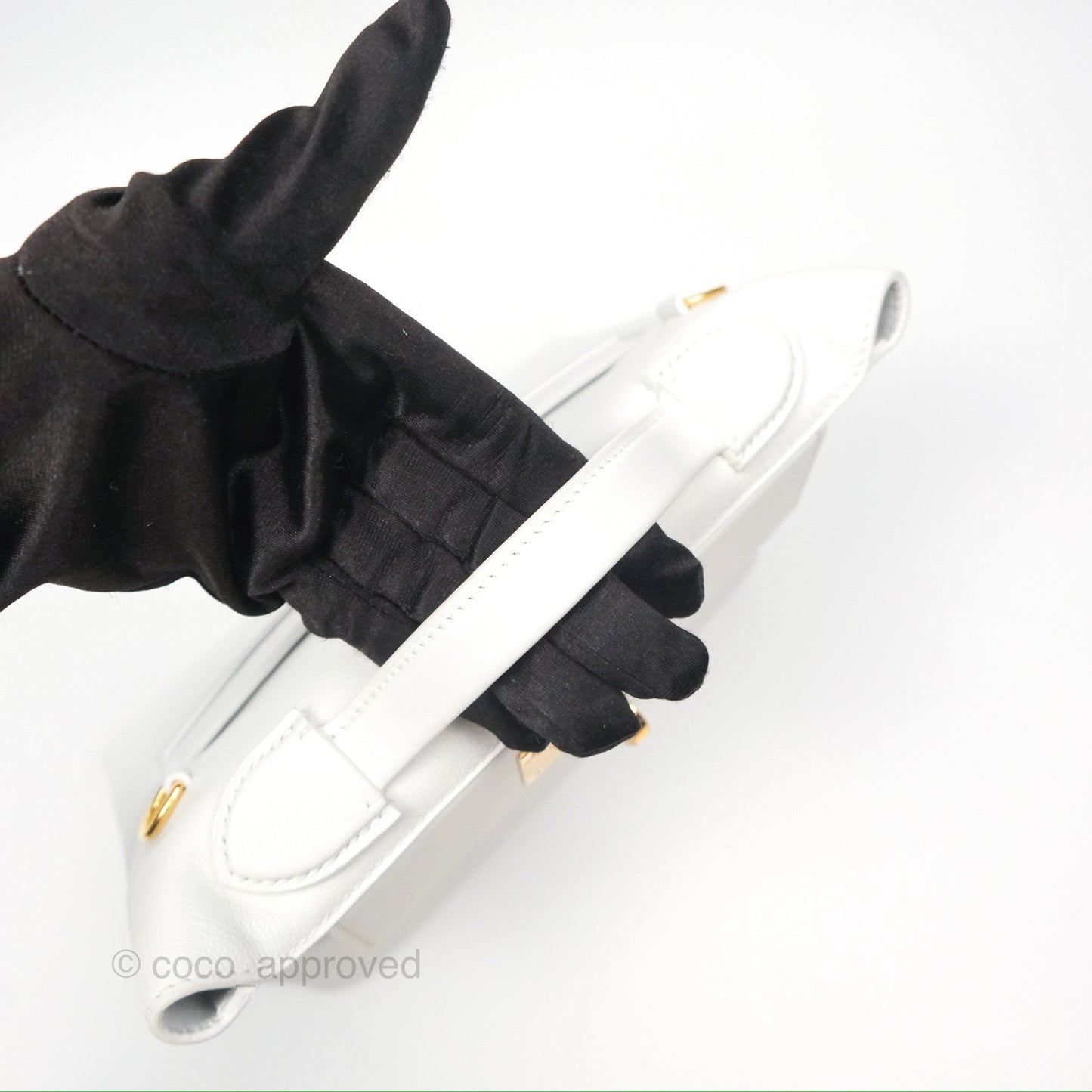 Hermès 24/24 21 Mini New White Evercolor/ Swift Gold Hardware