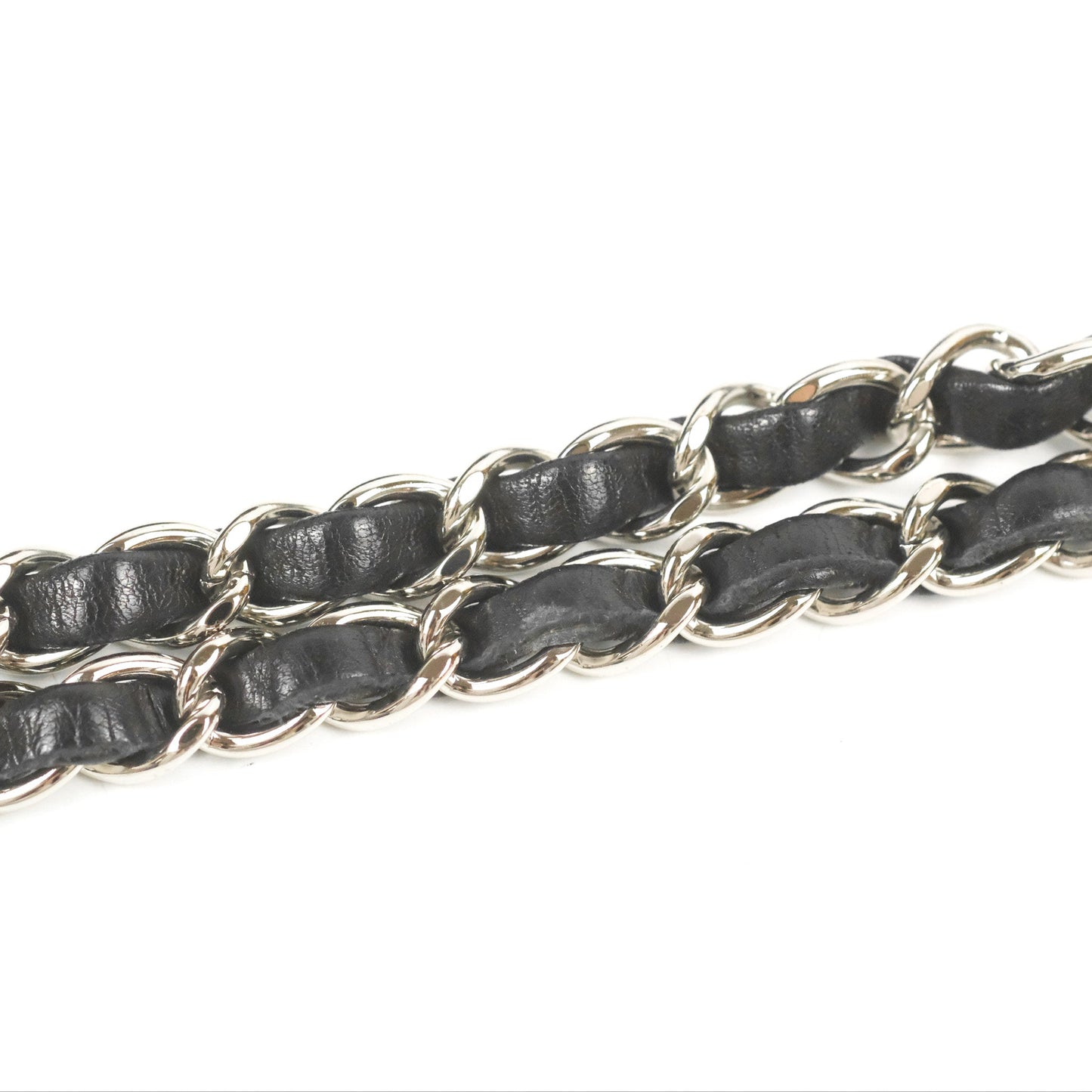 Chanel Classic M/L Medium Flap Quilted Black Lambskin Silver Hardware