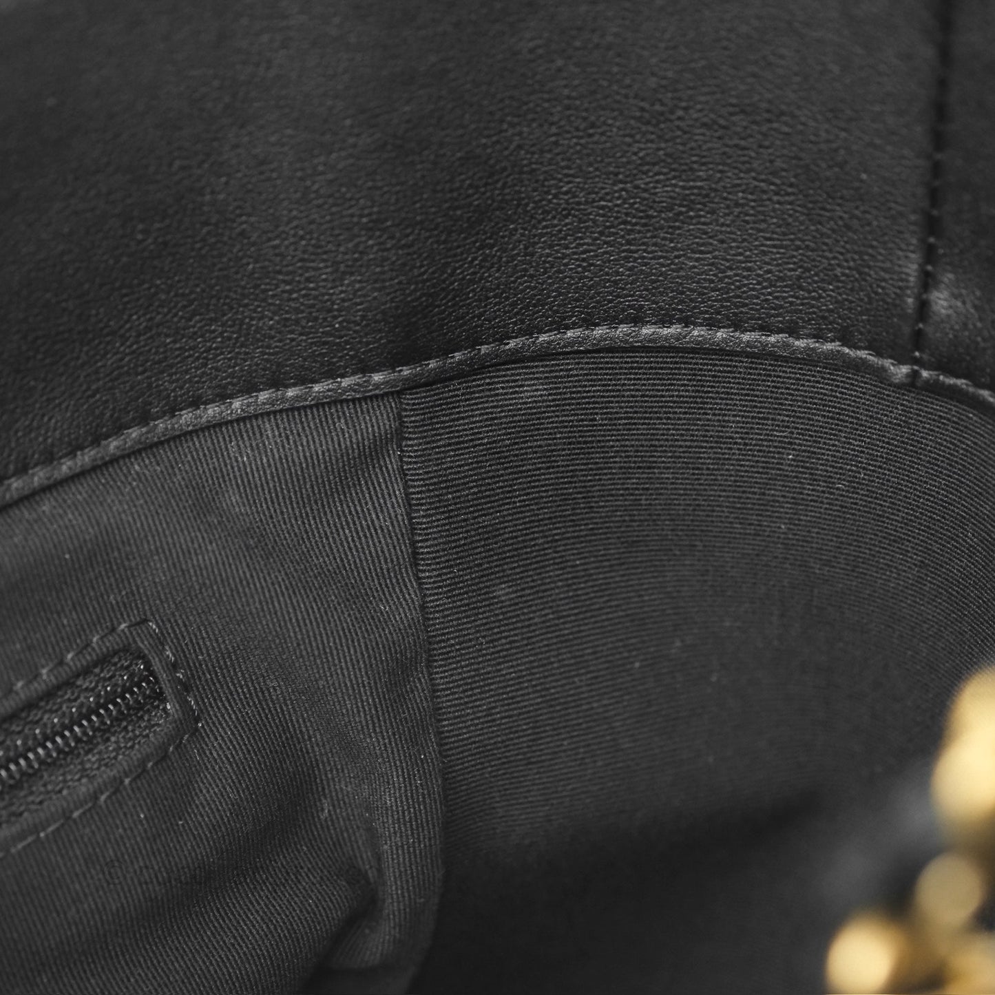 Chanel Stitched Large Shopping Bag Black Calfskin Aged Gold Hardware