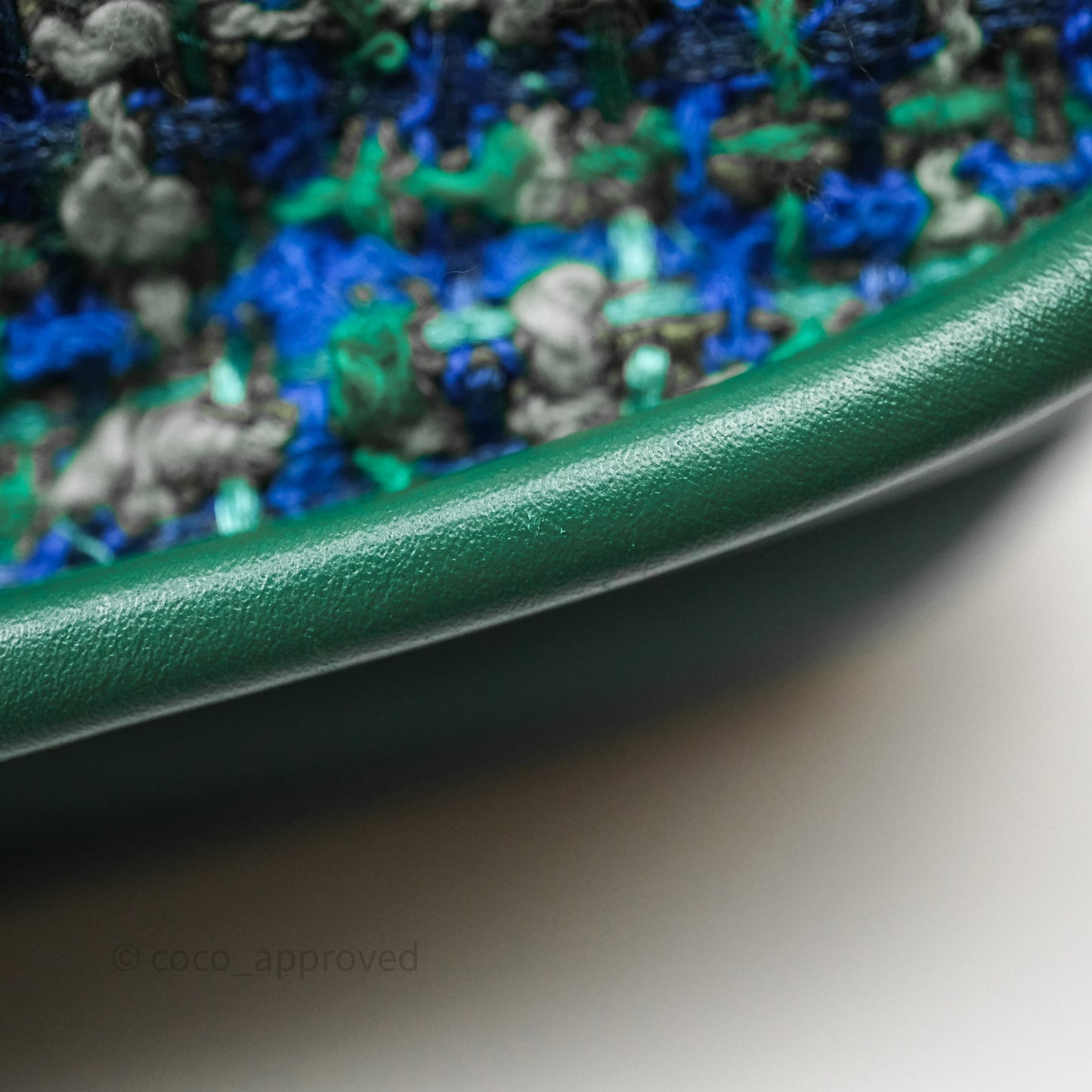 Chanel Tweed Jungle Stroll Hobo Bag Green Silver Hardware