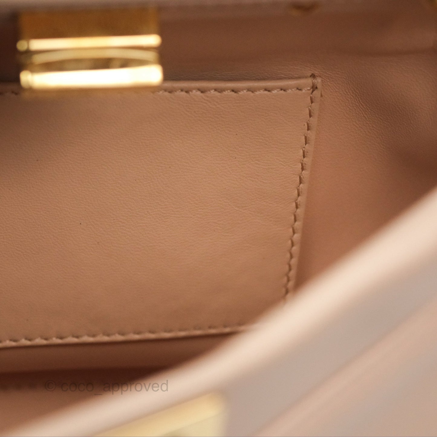 Fendi Mini Peekaboo Bag Light Pink Lambskin Gold Hardware