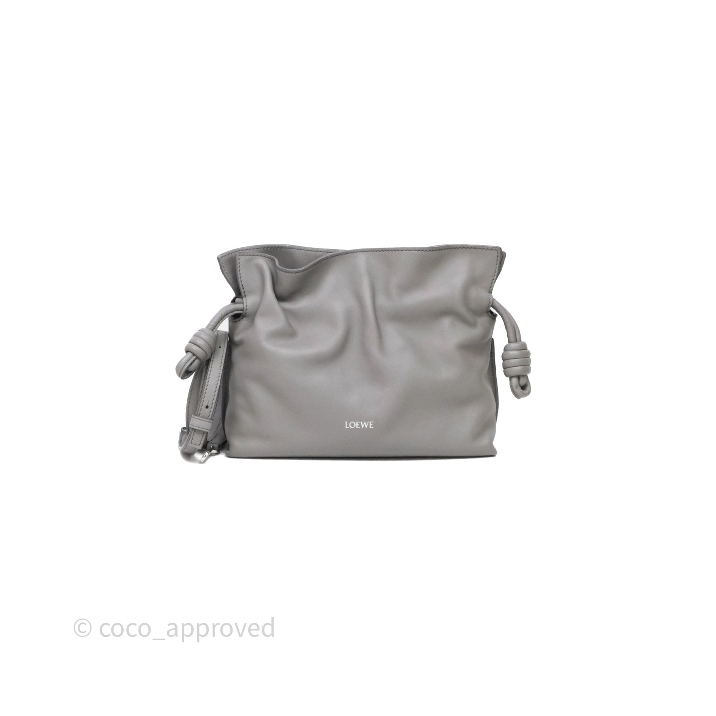 Loewe Mini Flamenco Clutch Nappa Calfskin Grey