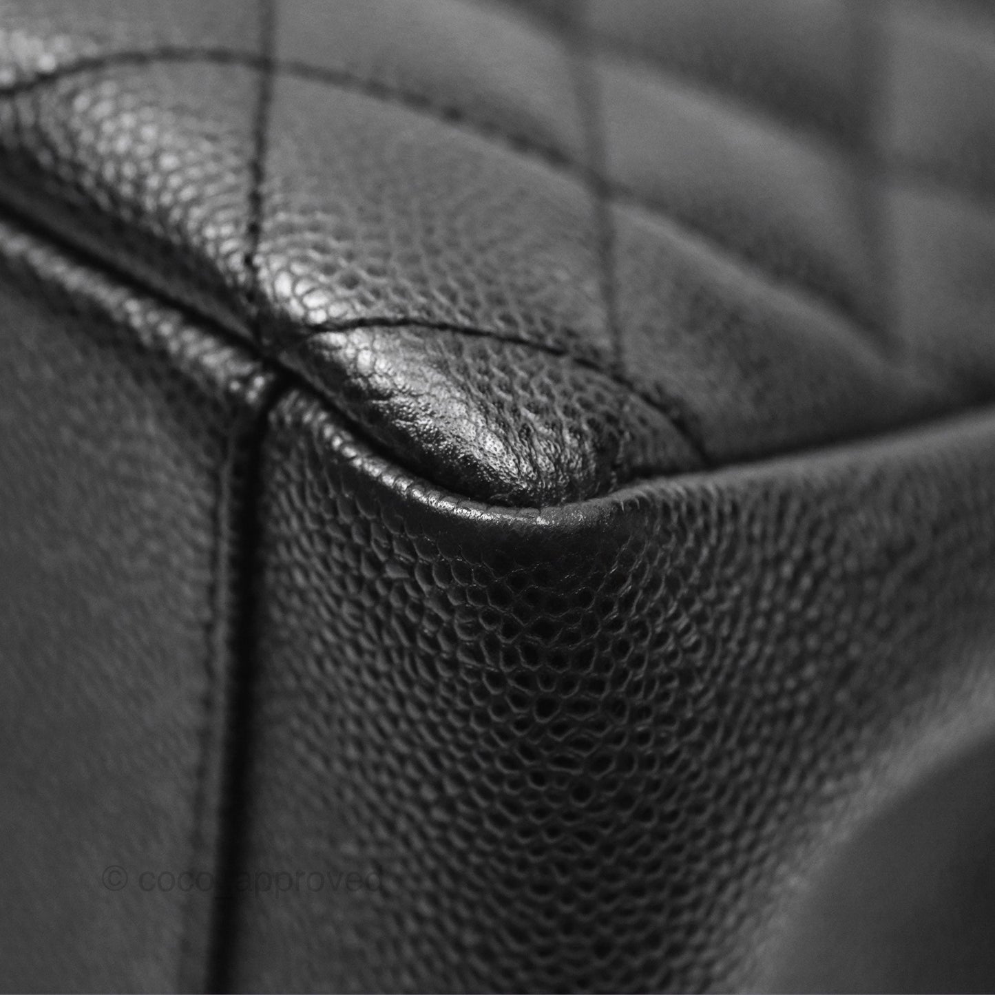 Chanel GST Black Caviar Silver Hardware