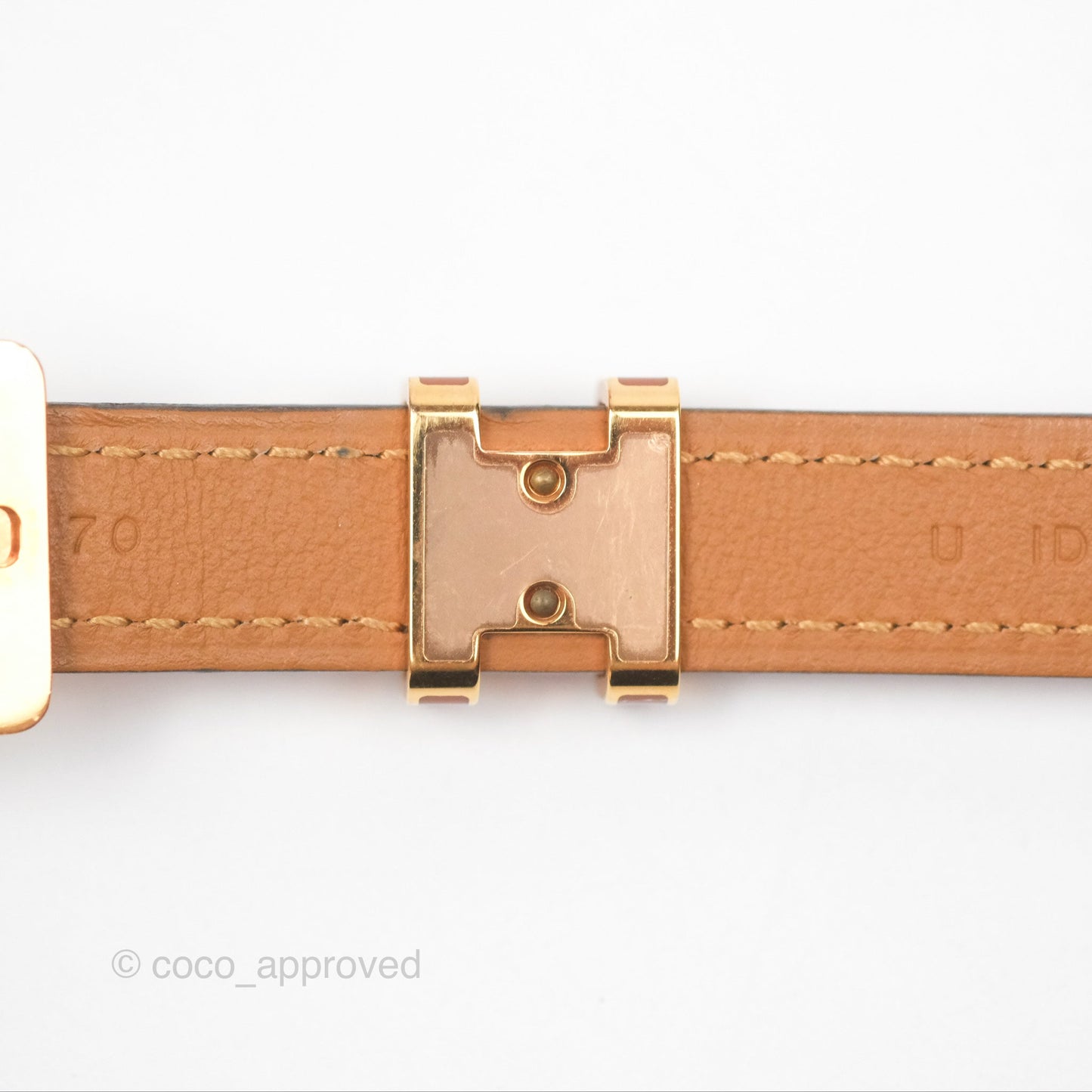 Hermès Pop H 15 Belt Epsom Gold Rose Gold Hardware