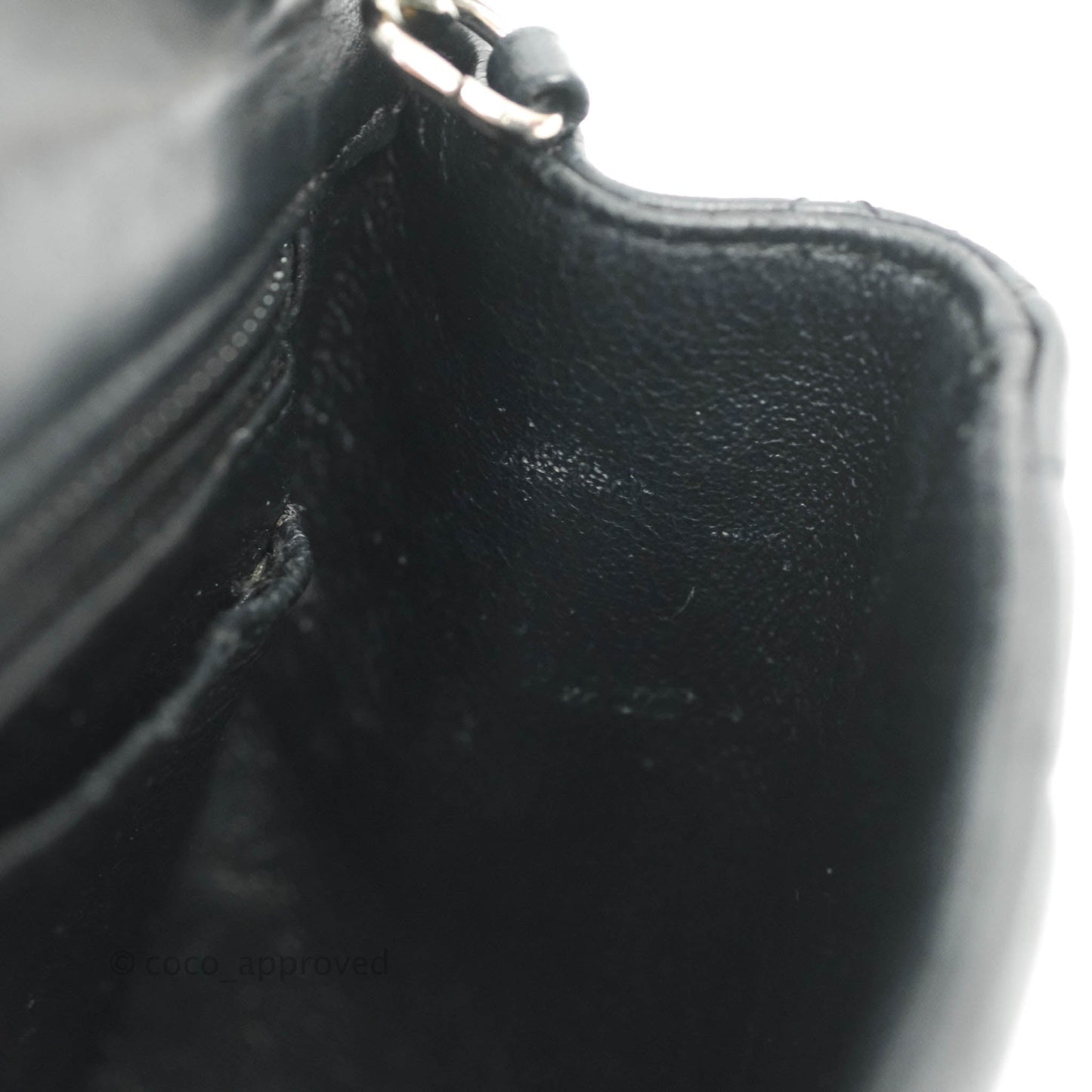 Chanel Classic Quilted Mini Rectangular Flap Black Lambskin Silver Hardware