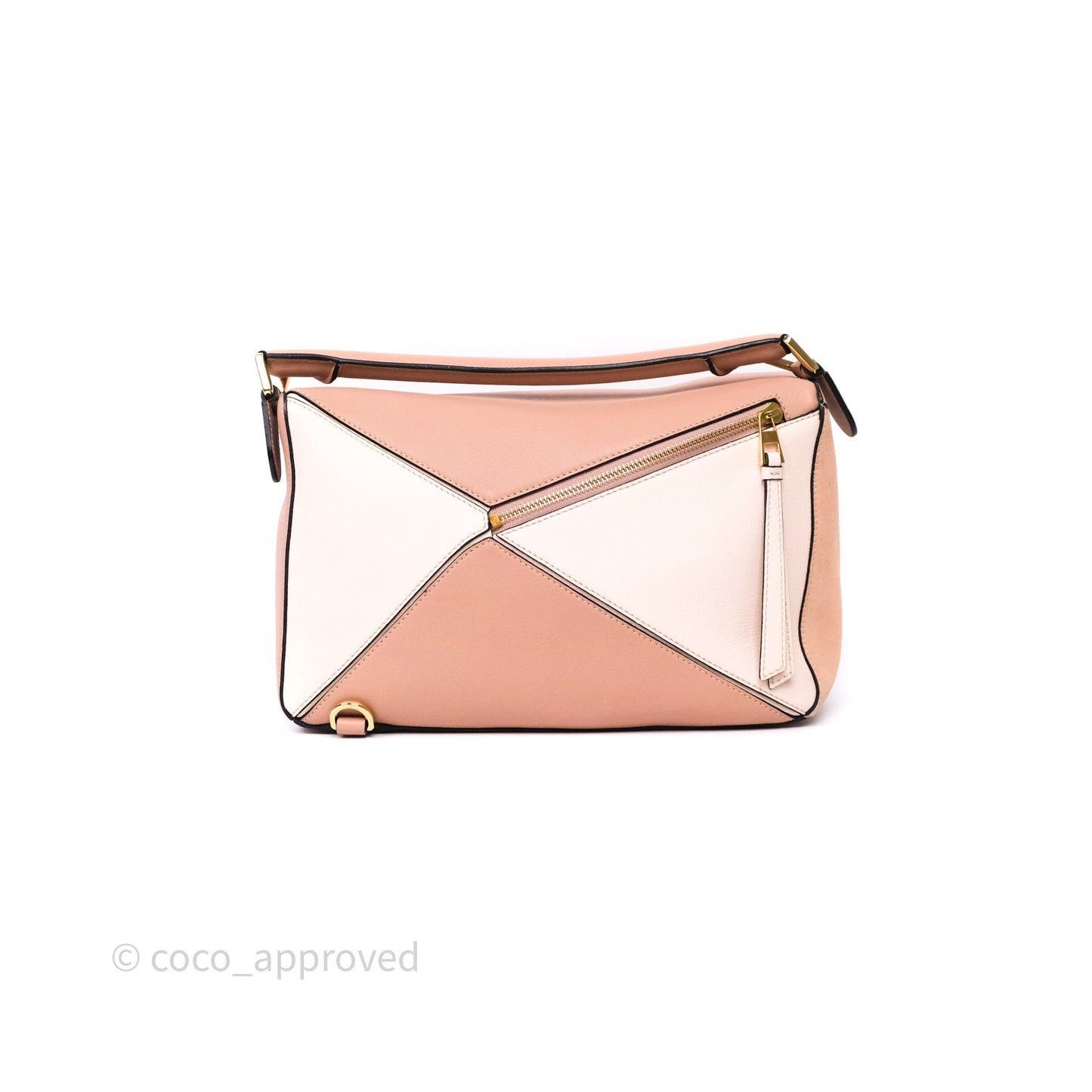 Loewe Medium Puzzle Bag Blush Pink Suede Calfskin