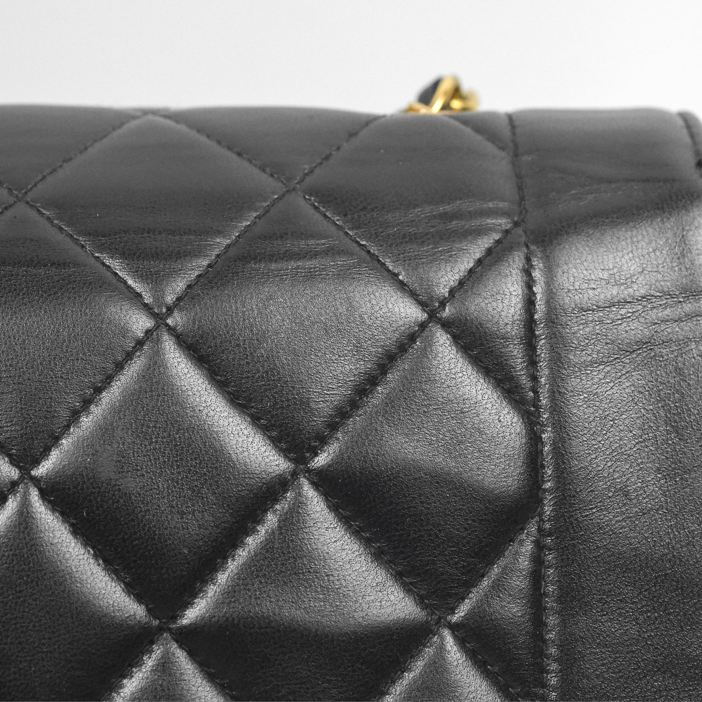 Chanel Vintage Quilted Medium Classic Diana Flap Bag Black Lambskin 24K Gold Hardware