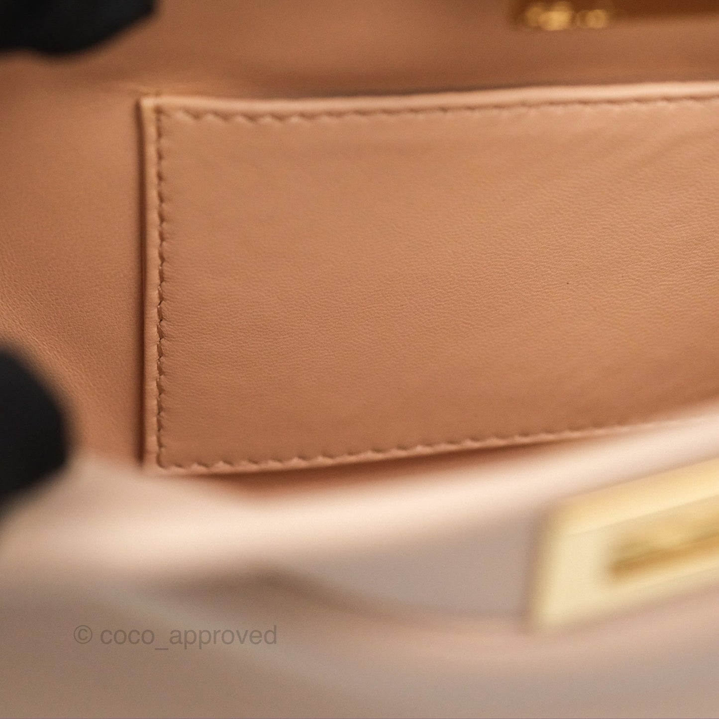 Fendi Mini Peekaboo Bag Light Pink Lambskin Gold Hardware