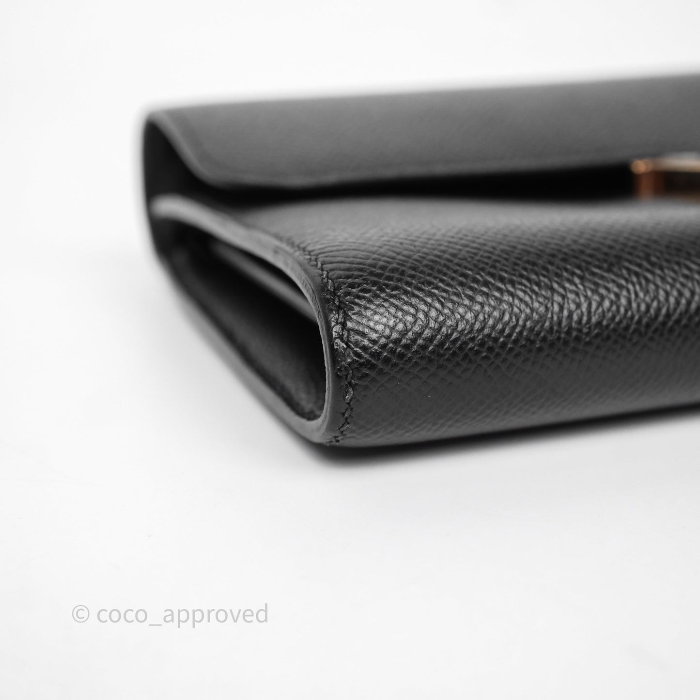 Hermès Constance Long To Go Wallet Black Noir 89 Epsom Rose Gold Hardware