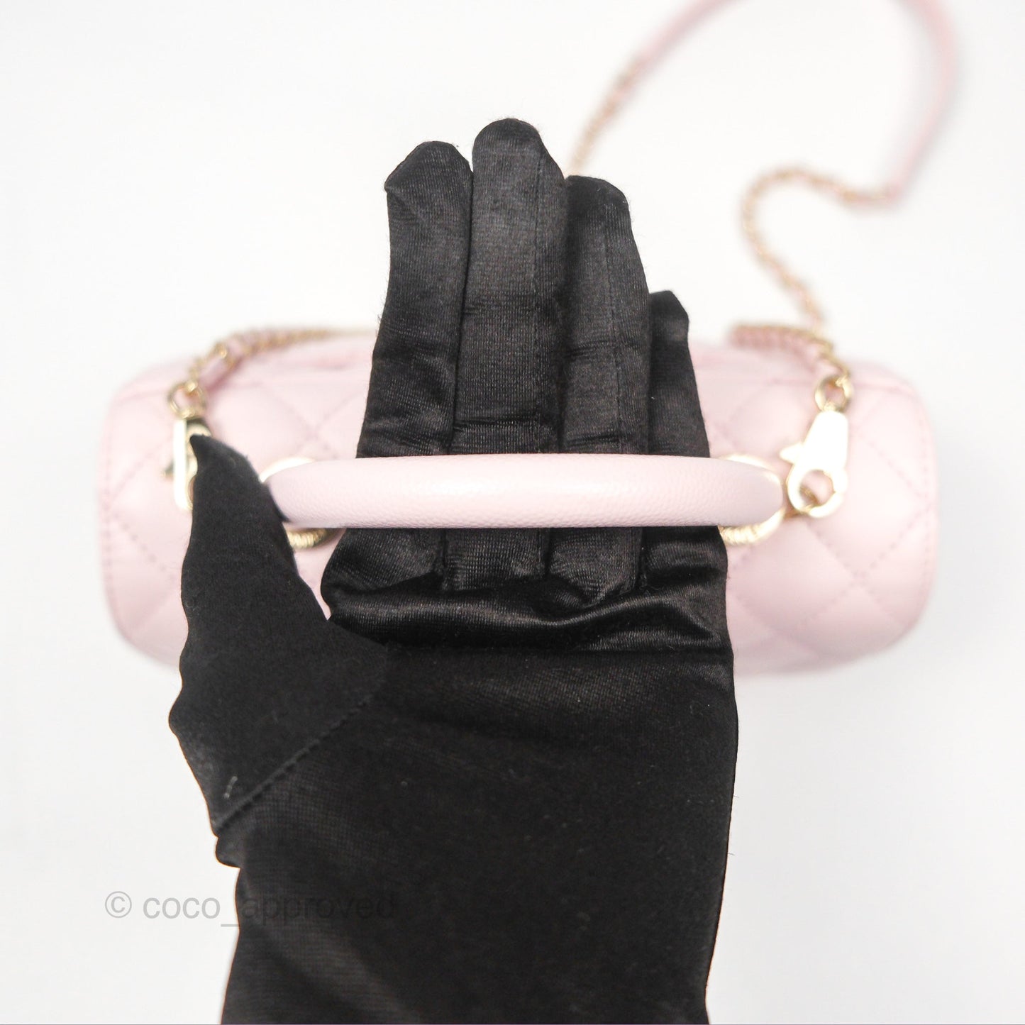 Chanel Small Coco Handle Light Pink Caviar Gold Hardware