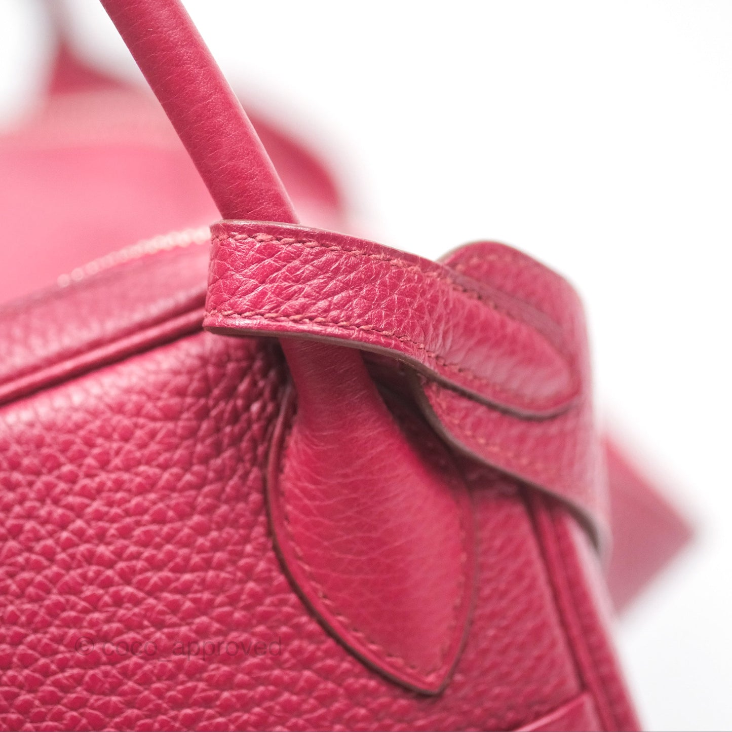 Hermès Lindy 30 Rubis Clemence Palladium Hardware
