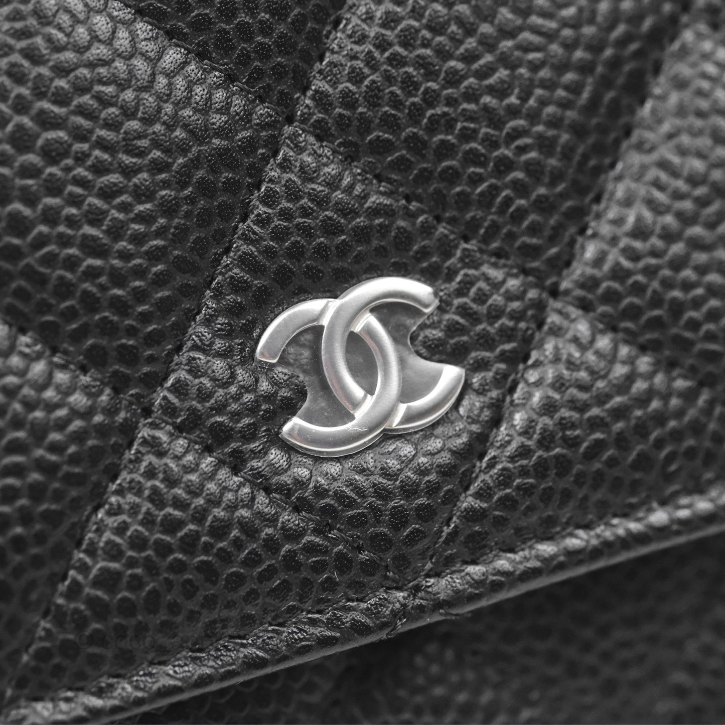 Chanel Quilted Classic WOC Black Caviar Silver Hardware