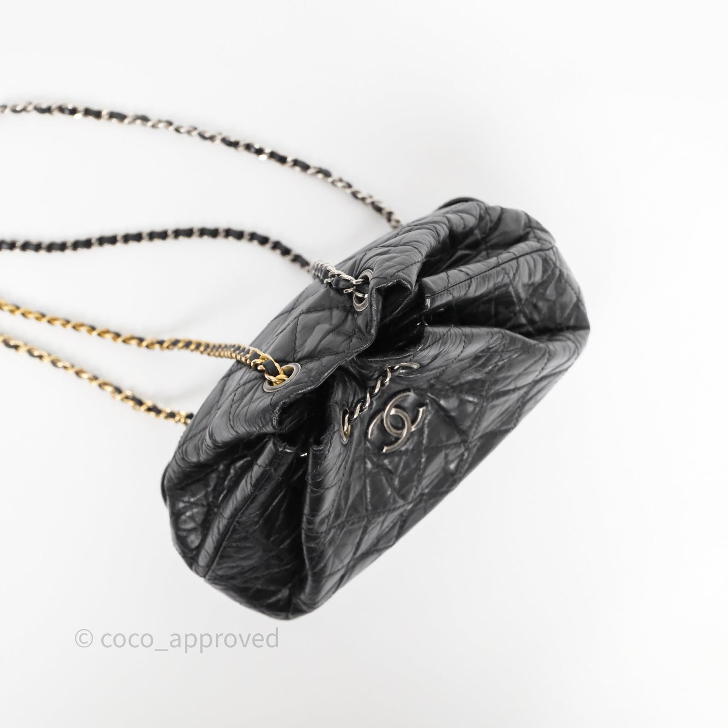 Chanel Small Gabrielle Backpack Black Aged Calfskin