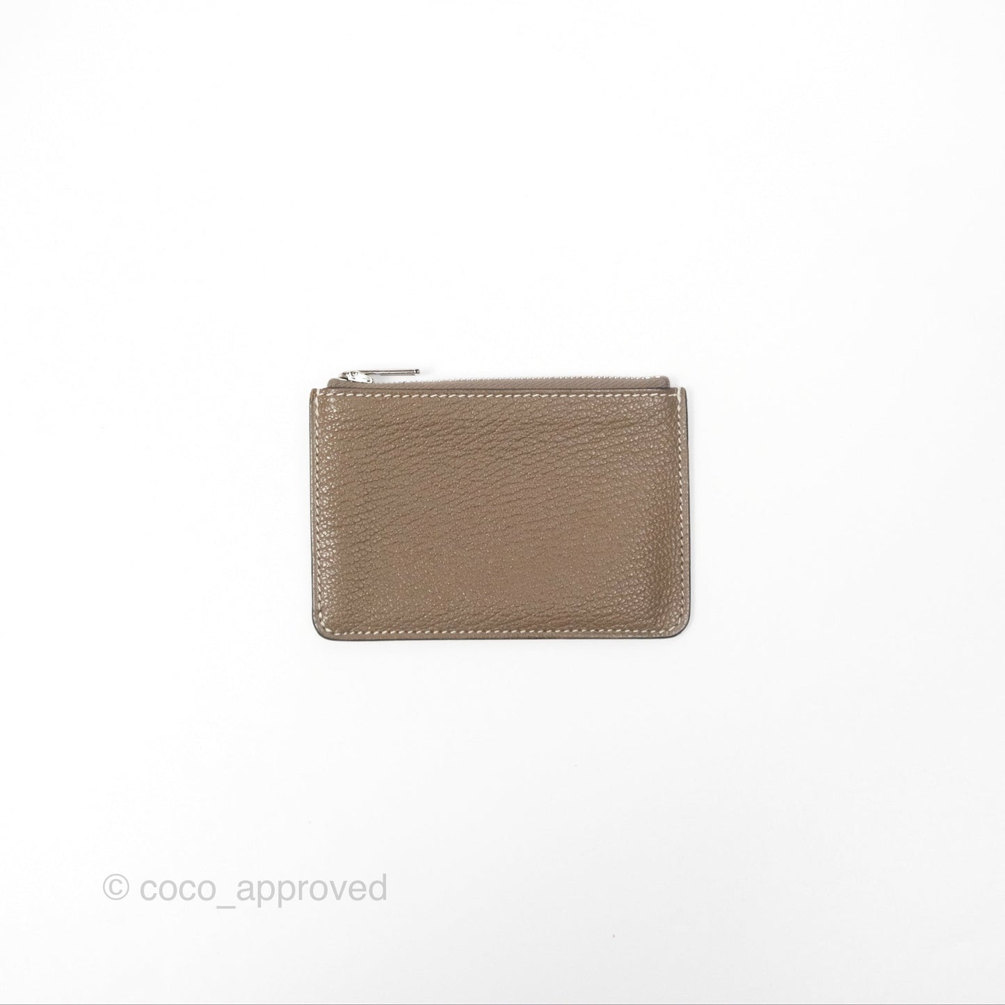 Hermès Roulis Slim Wallet Etoupe Chevre Mysore Palladium Hardware