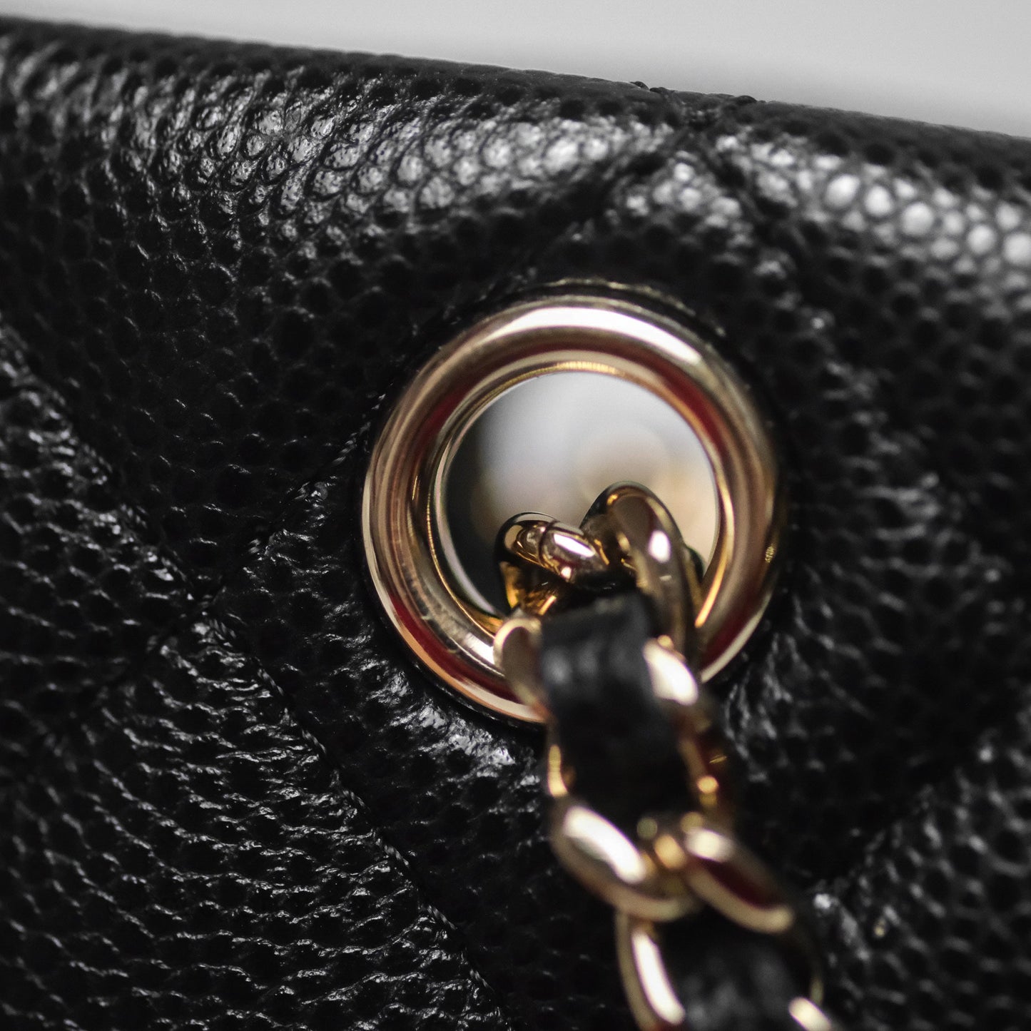 Chanel Mini Tote Bag Black Caviar Gold Hardware 25C