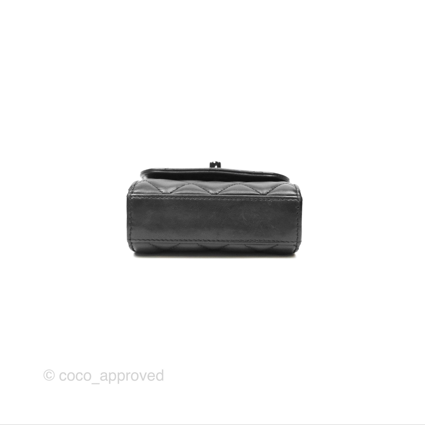 Chanel Mini Trendy CC Clutch With Chain Quilted So Black Lambskin