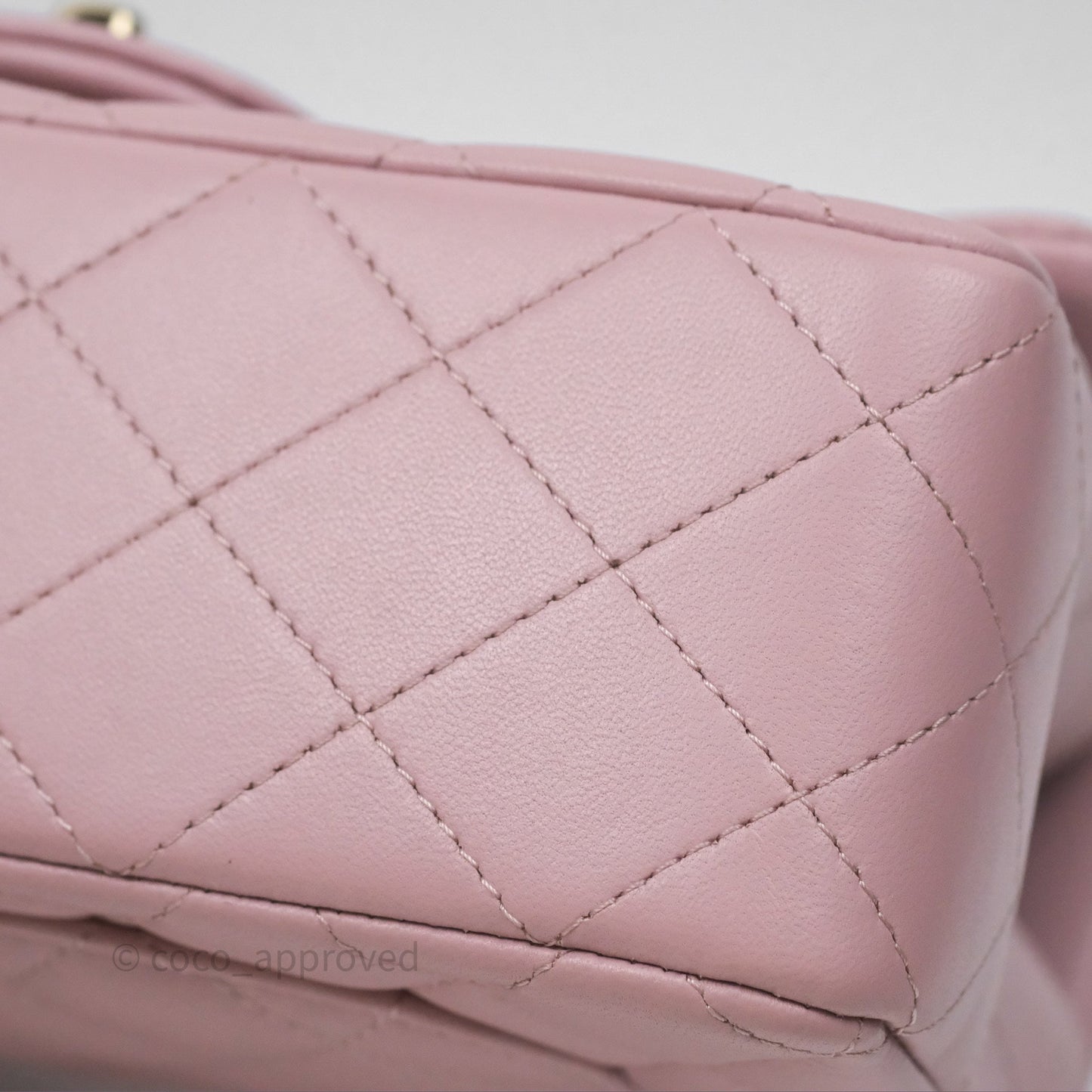 Chanel Top Handle Mini Rectangular Flap Lilac Pink Lambskin Gold Hardware