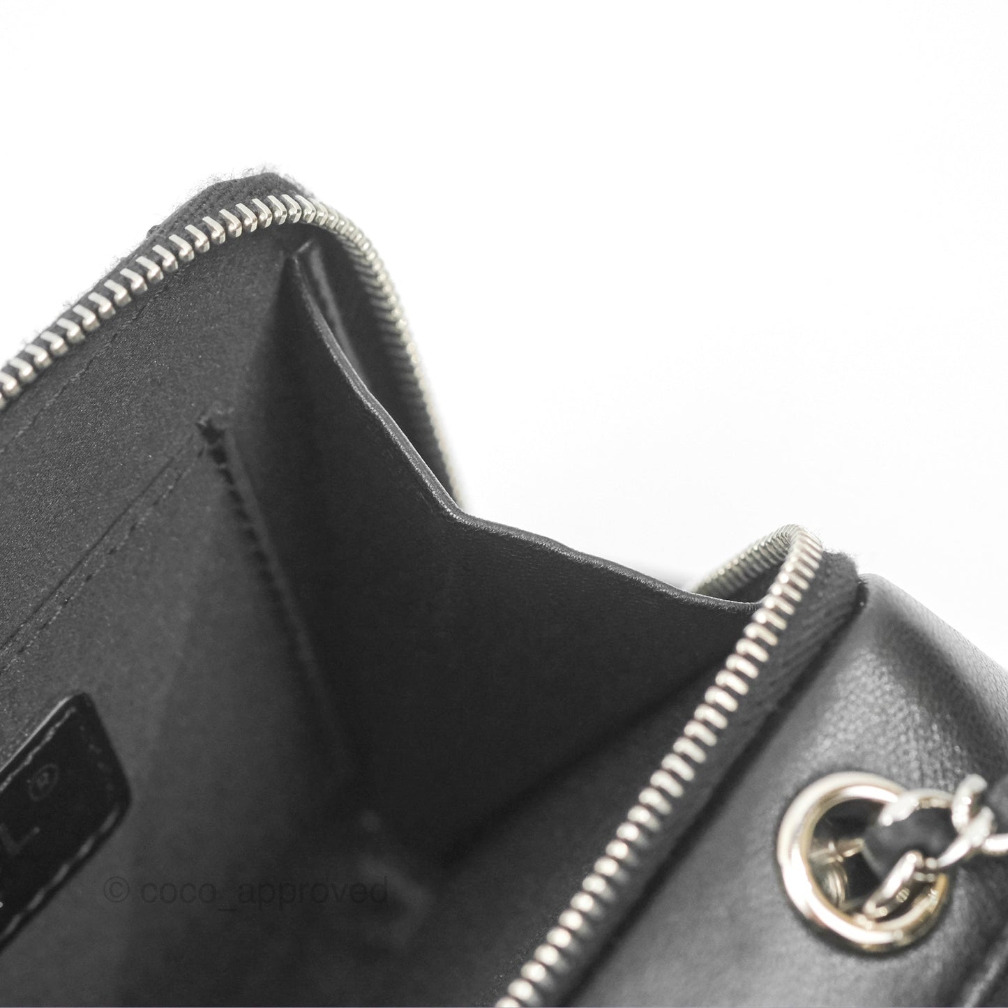 Chanel Small Pocket Box Camera Case Black Lambskin Silver Hardware
