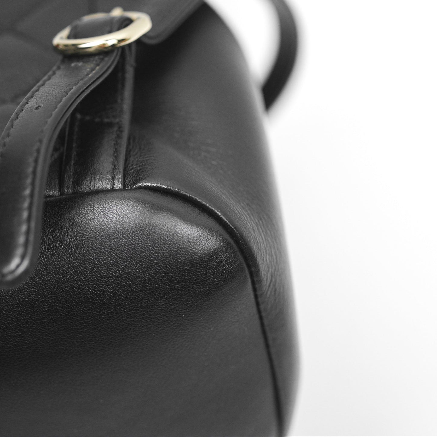 Chanel Quilted Small Duma Drawstring Backpack Black Calfskin