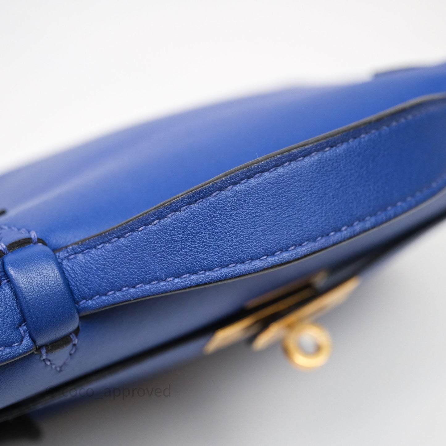 Hermès Kelly Pochette Clutch Electric Blue Swift Gold Hardware