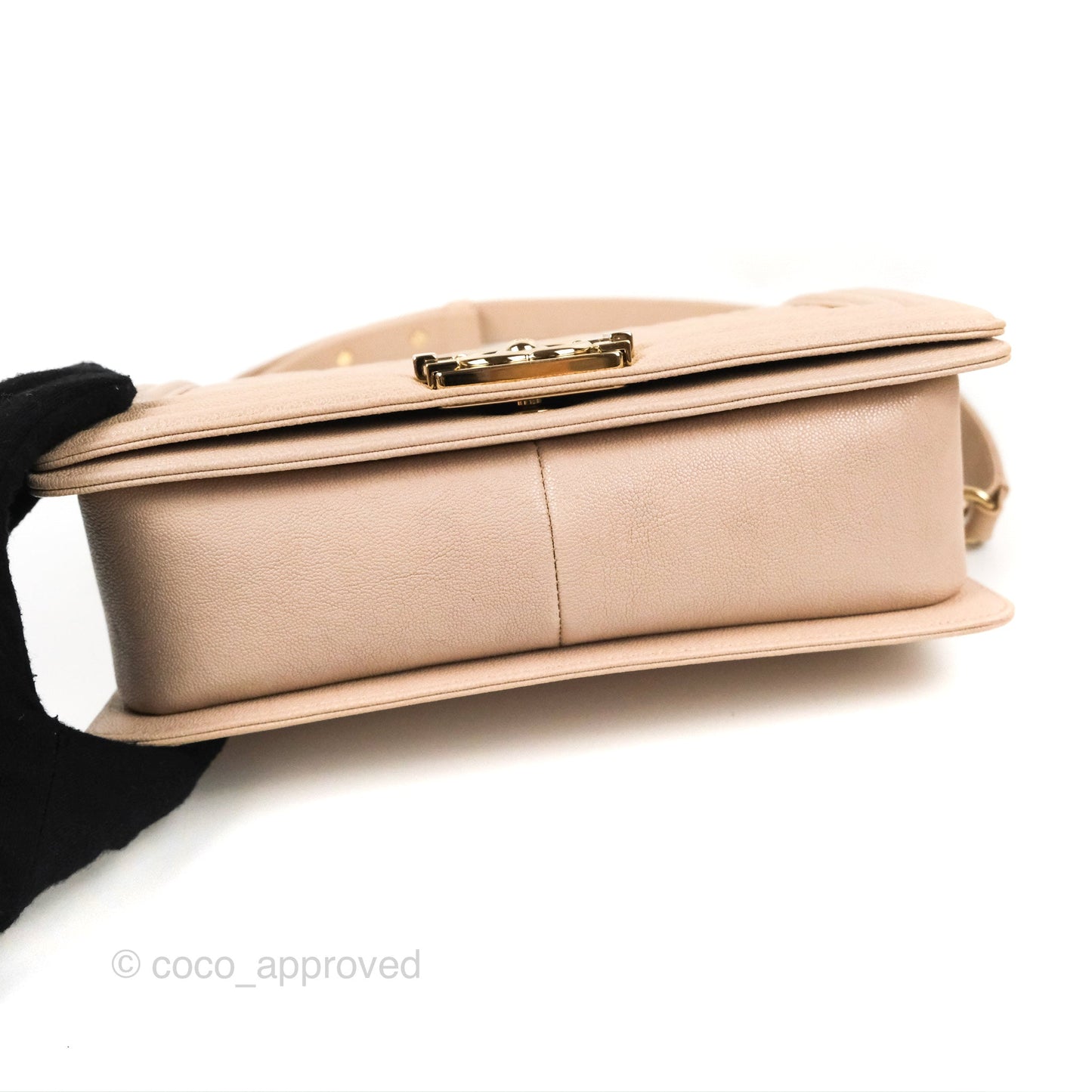 Chanel Quilted Medium Boy Dusty Pink Caviar Gold Hardware