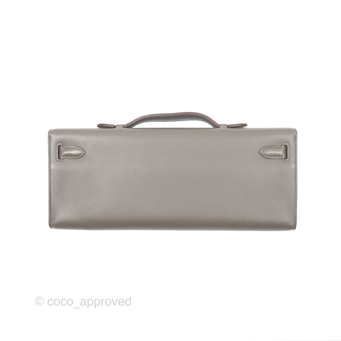 Hermes Kelly Cut Clutch Pochette Gris Asphalt M8 Swift Palladium Hardware
