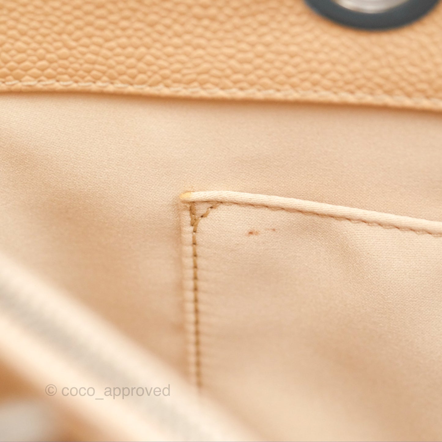 Chanel GST Beige Caviar Silver Hardware
