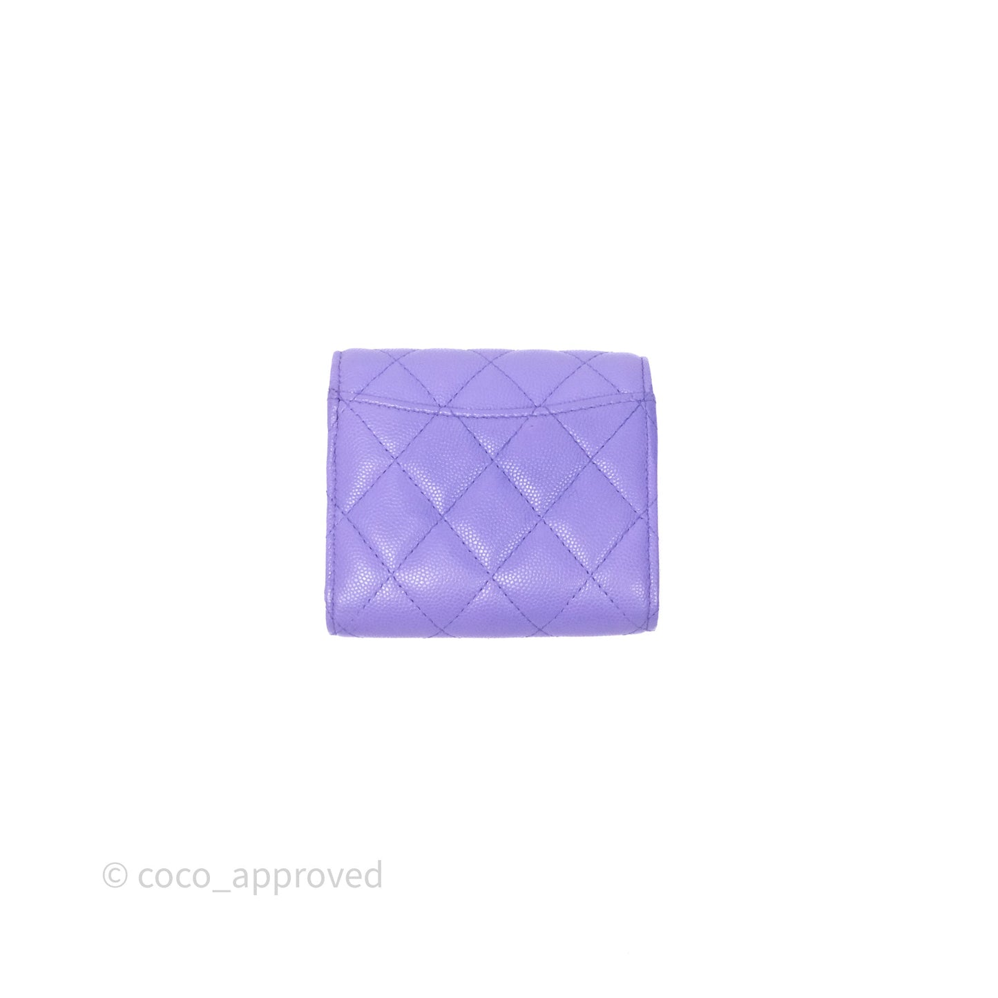 Chanel Classic Flap Wallet Purple Caviar Gold Hardware⁣ 20S