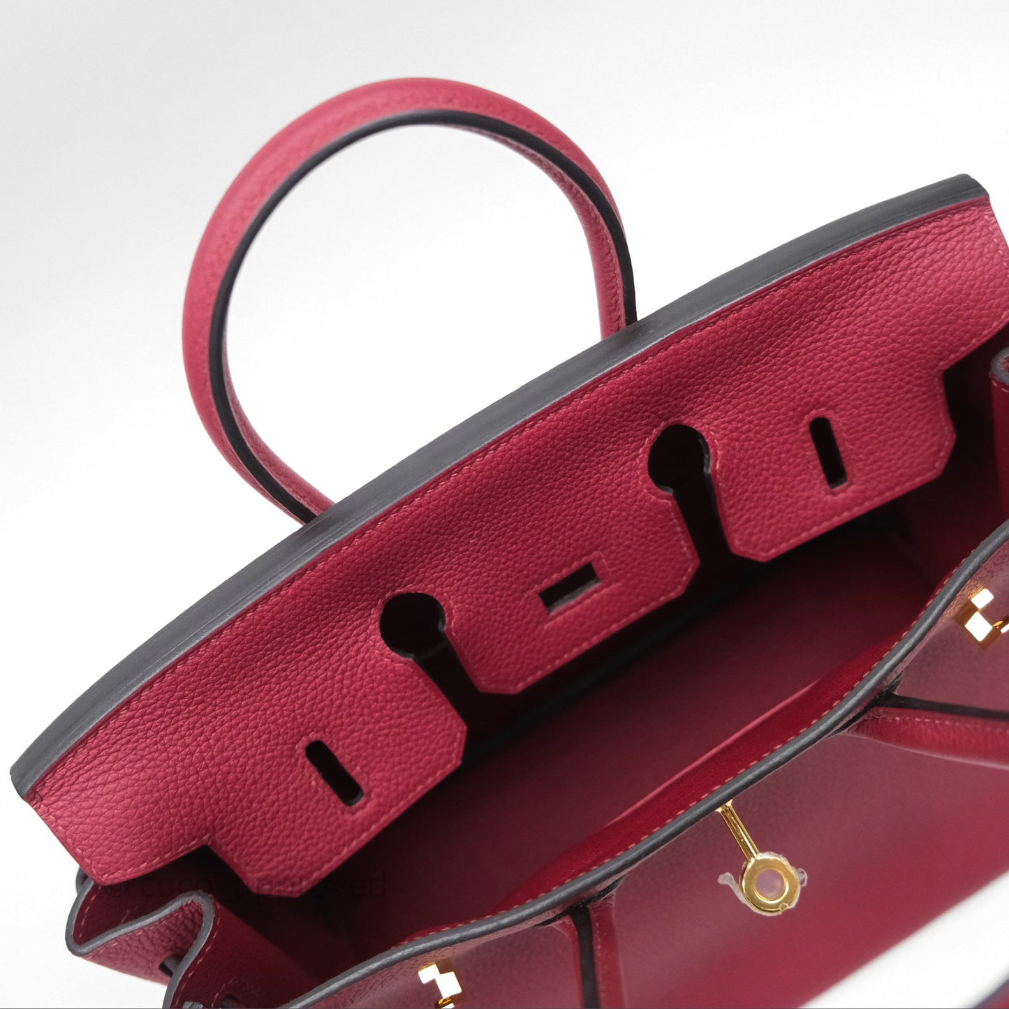 Hermès Birkin 25 Retourne Rouge Grenat Togo Gold Hardware