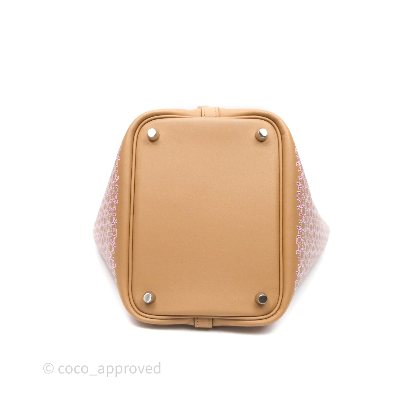 Hermès Picotin Lock 18 Lucky Daisy Chai 0M/ Rose 5T Swift Palladium Hardware