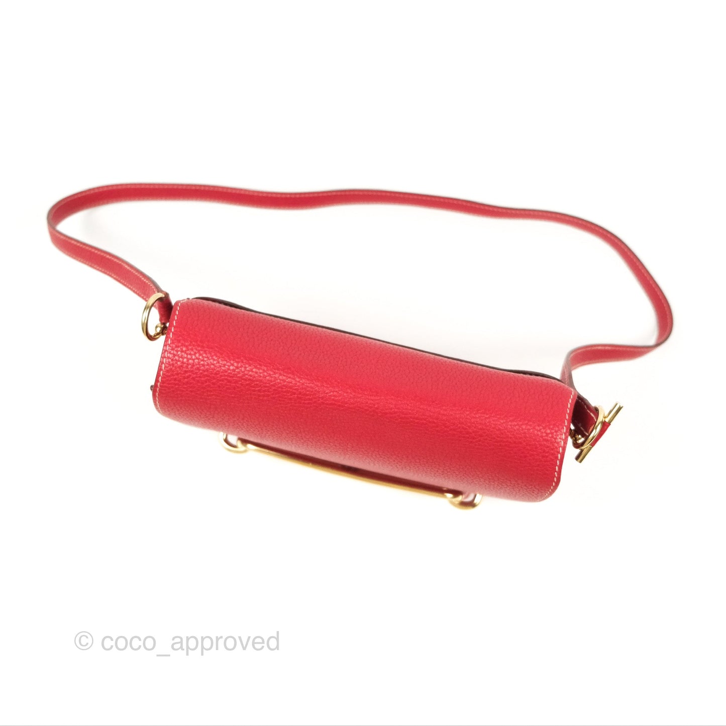 Hermès Roulis 23 Red Clemence Gold Hardware